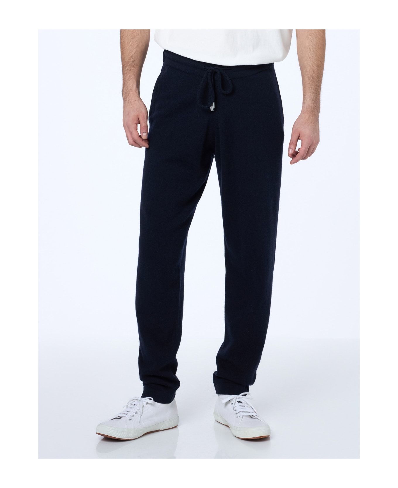 MC2 Saint Barth Man Knitted Blue Jogger Pants Walton - BLUE