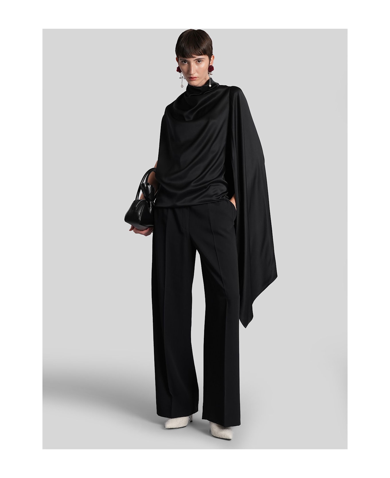 Magda Butrym Blouse 04 Blouse In Black Silk - black