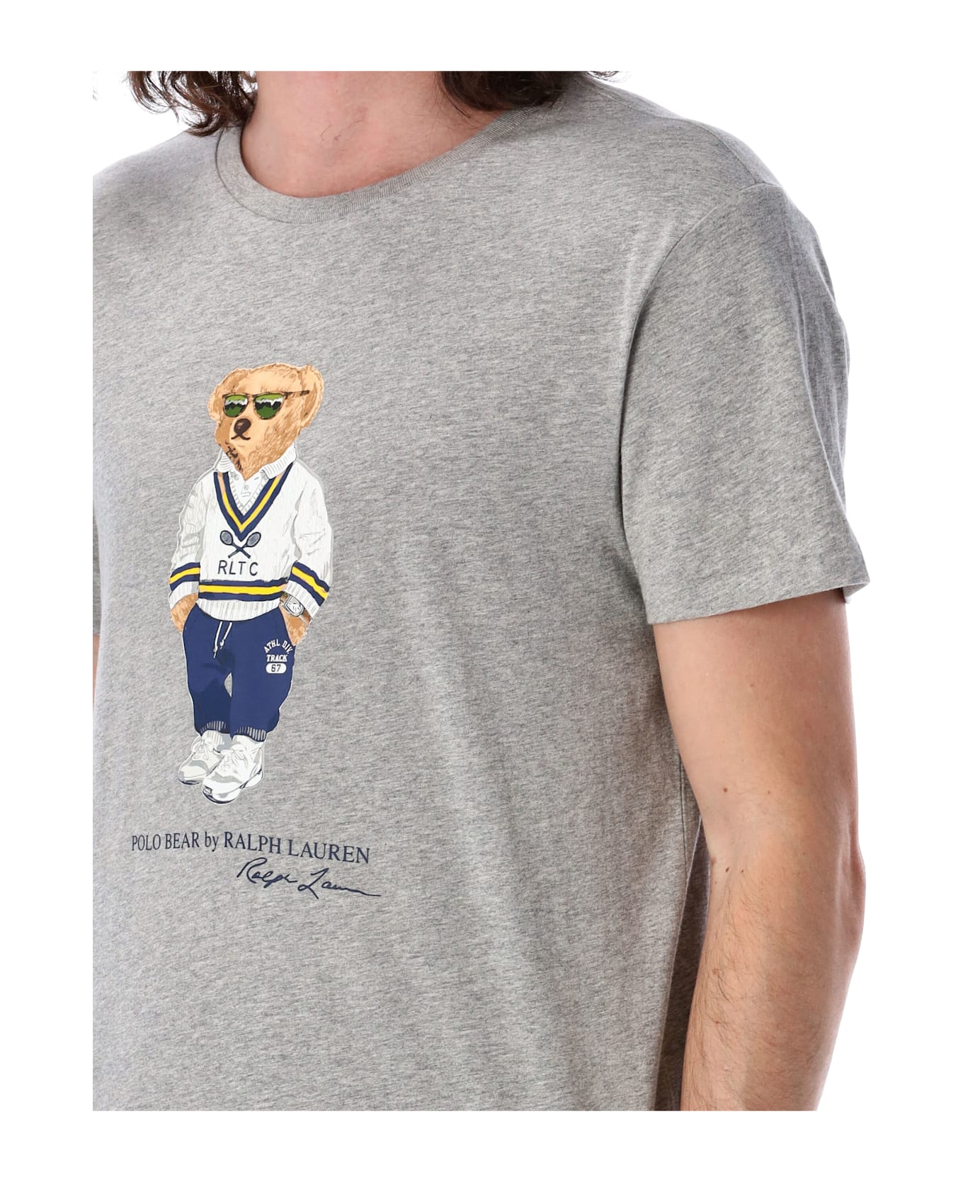 Polo Ralph Lauren Custom Slim Fit Polo Bear T-shirt - GREY MEL