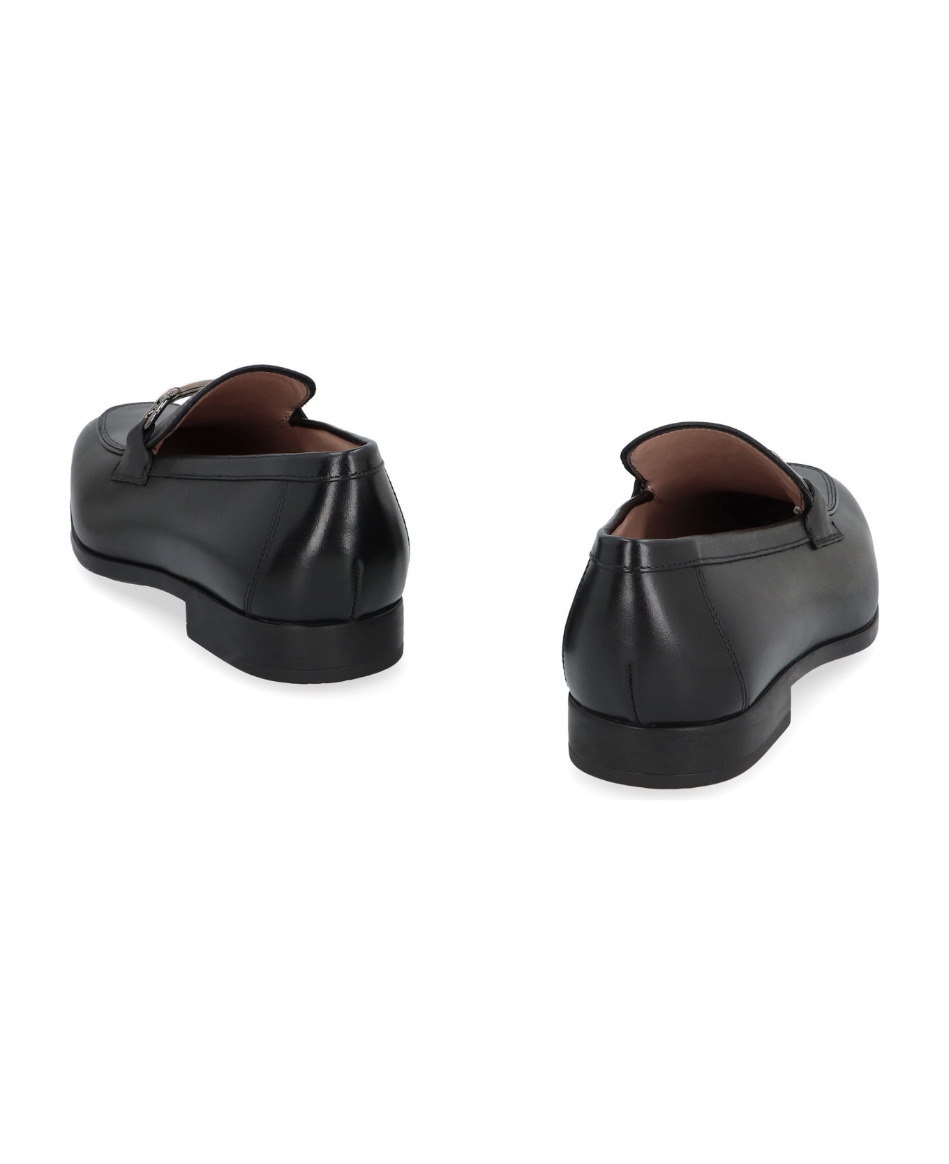 Ferragamo Leather Loafers - black