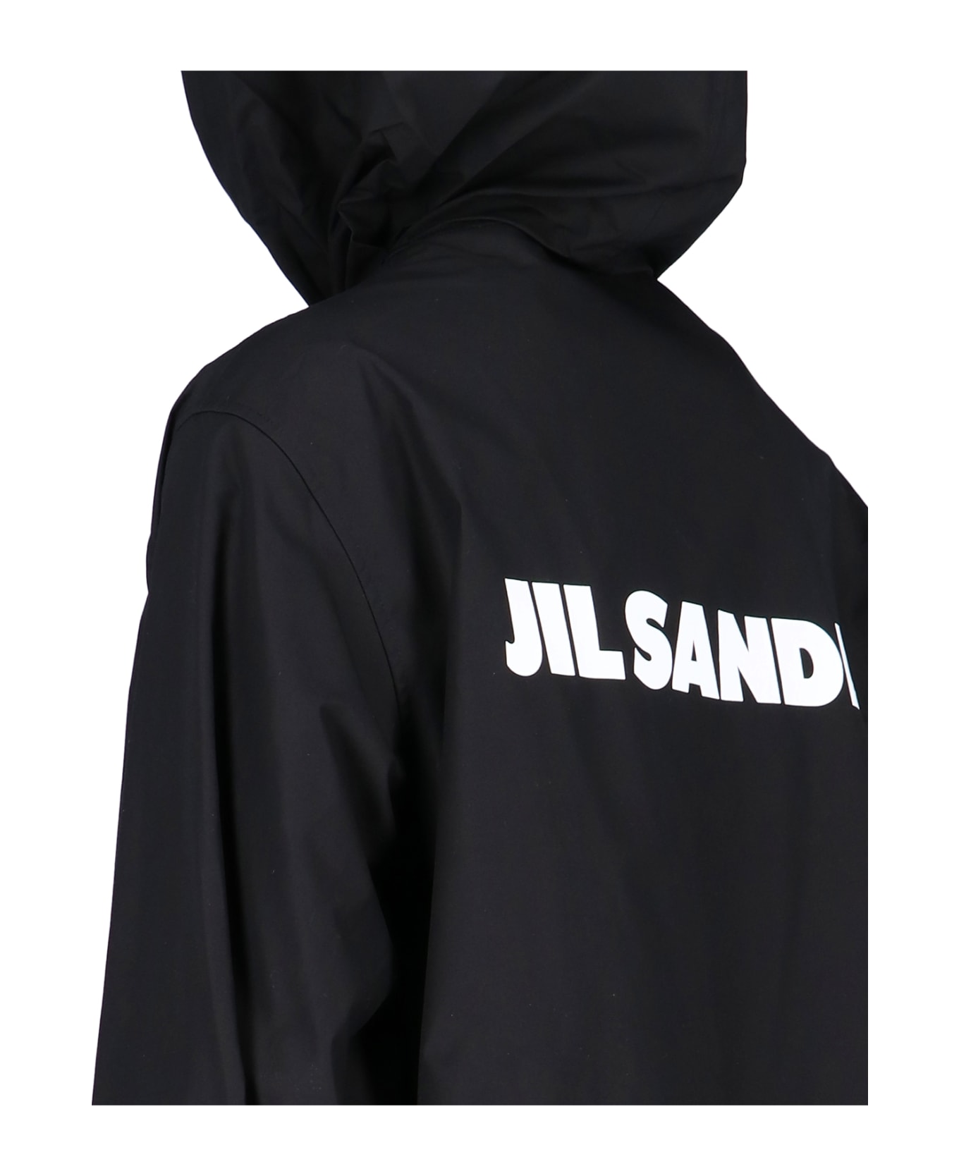 Jil Sander Back Logo Parka - Nero