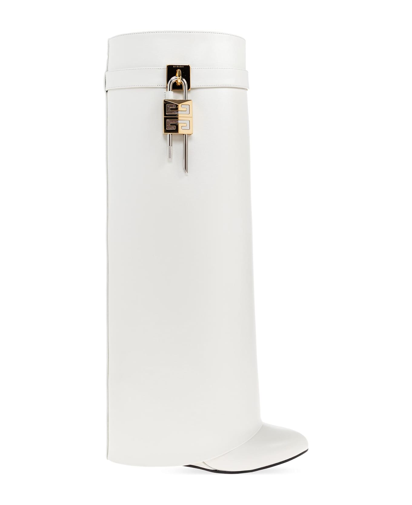 Givenchy Wedge Heel Boots 'shark Lock' - White