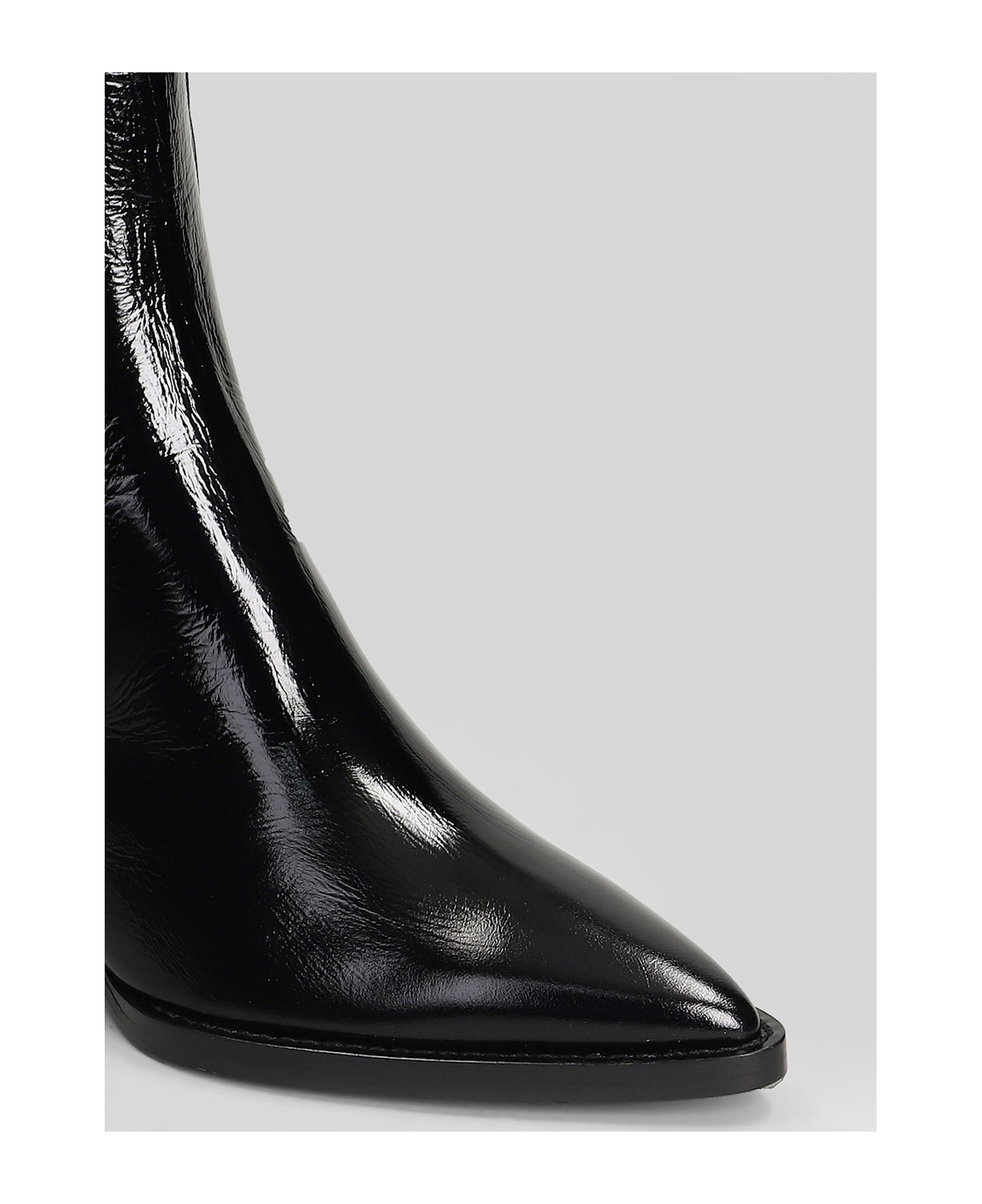 IRO Mazola High Heels Ankle Boots In Black Leather - black