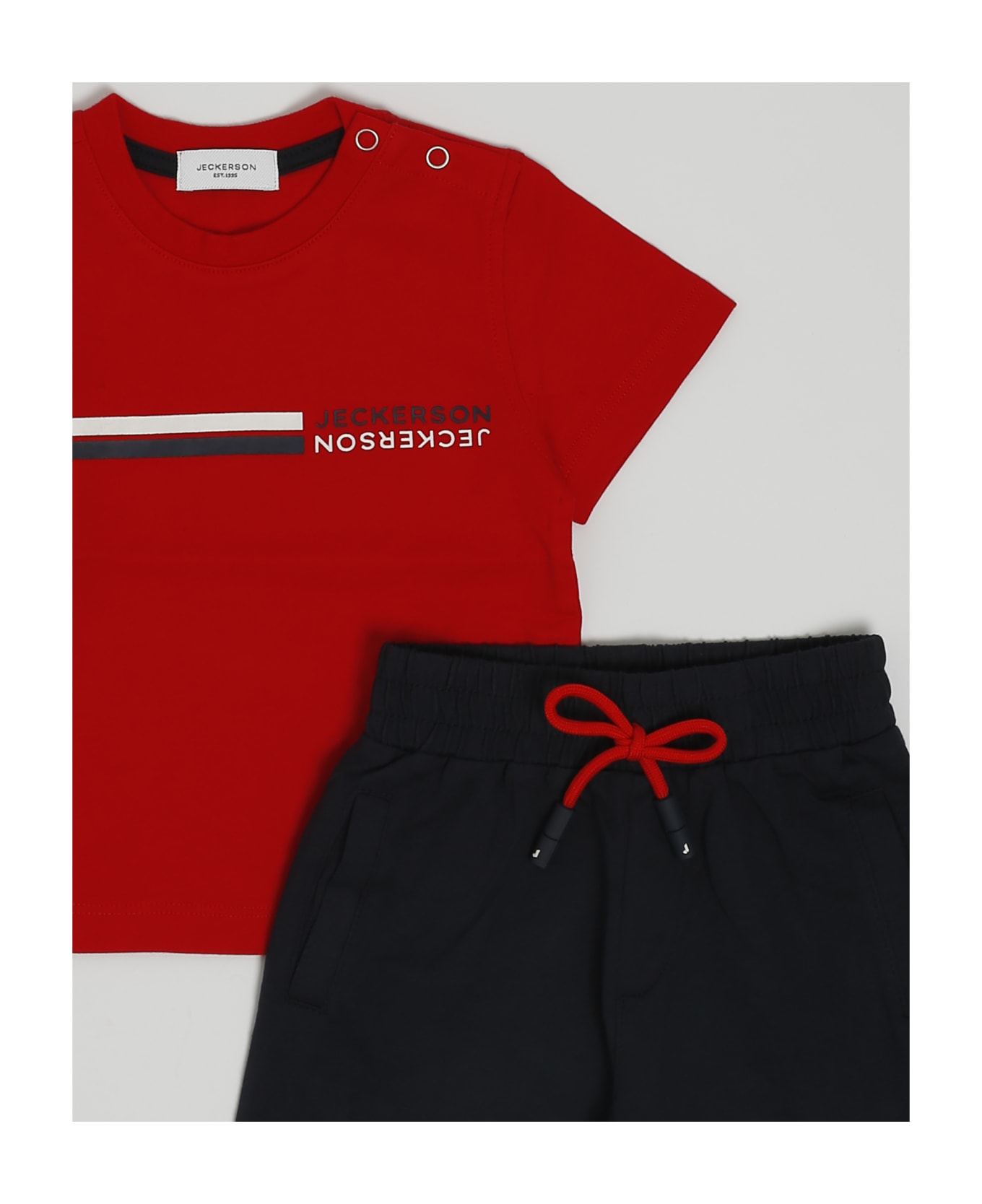 Jeckerson T-shirt+shorts Suit - ROSSO-BLU ボディスーツ＆セットアップ