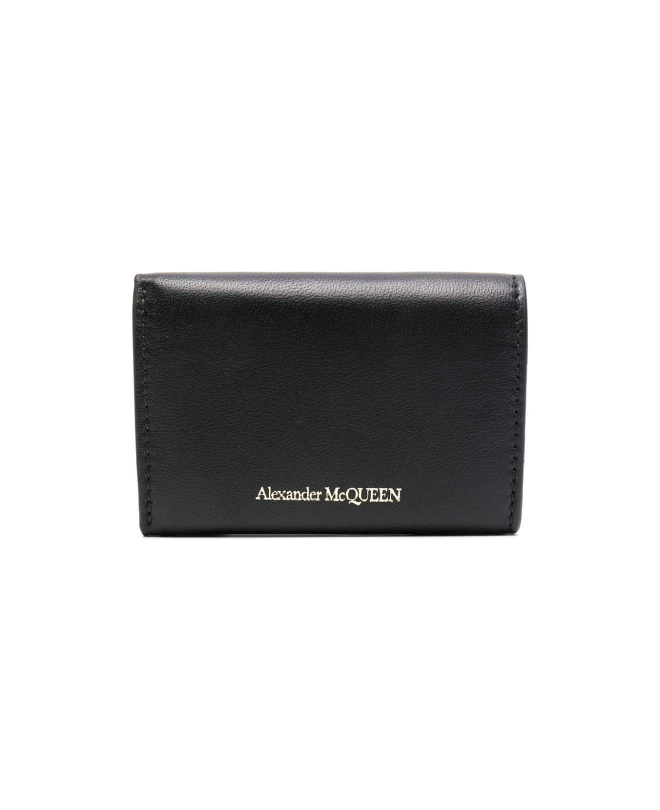 Alexander McQueen Seal Card Holder In Black - Black 財布