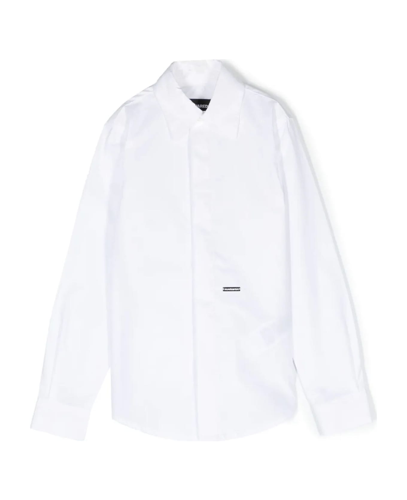 Dsquared2 Plain Cotton Shirt - Bianco