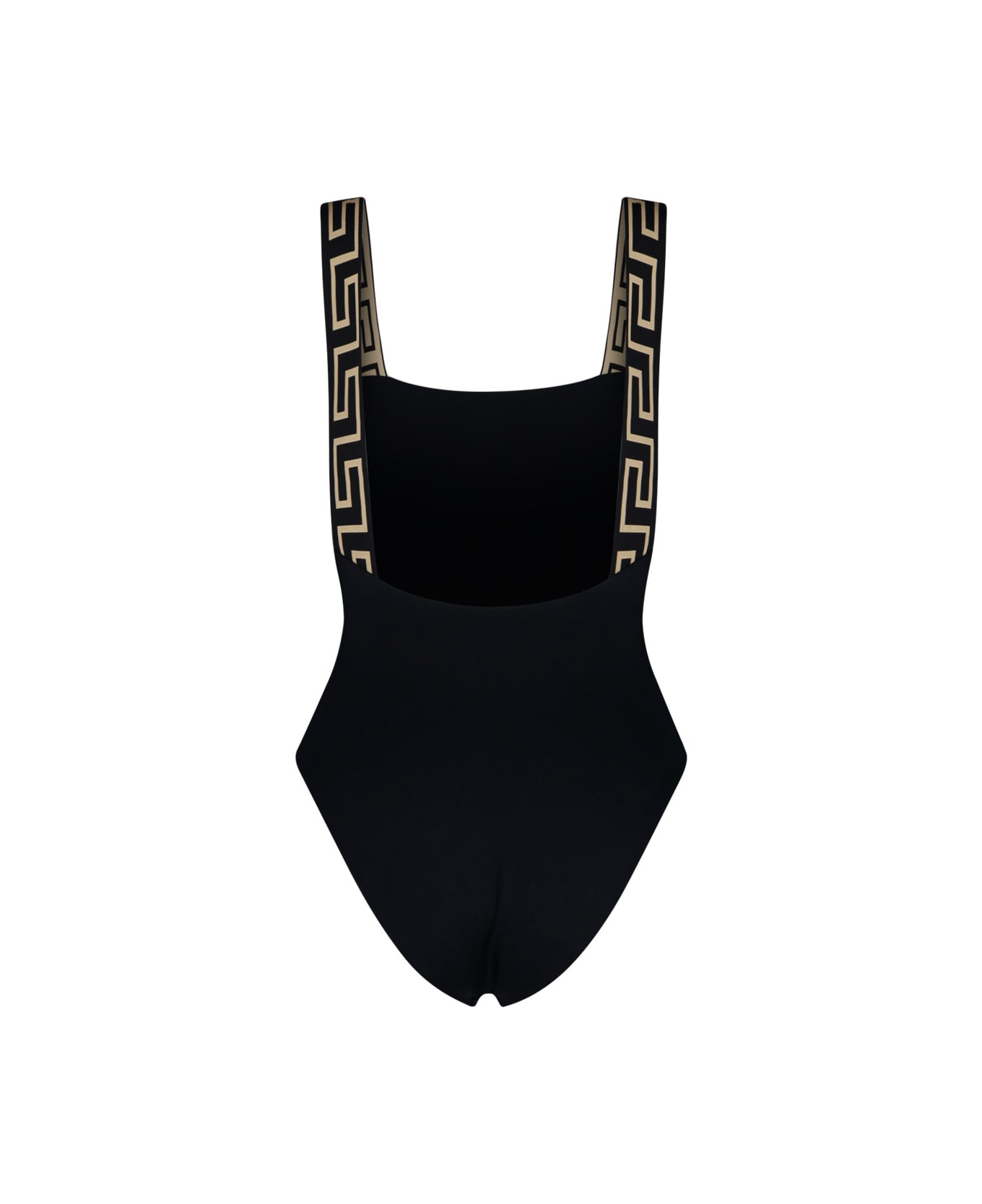 Versace 'greca One Piece Swimsuit - Black