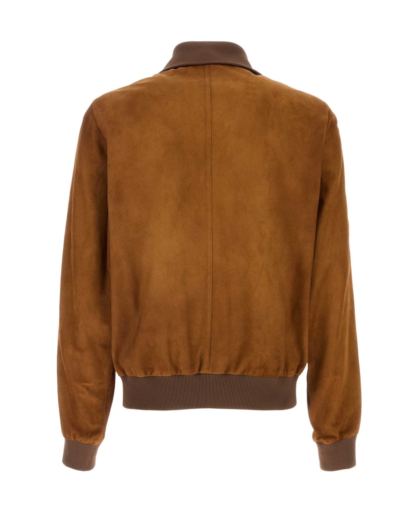 Prada Caramel Suede Jacket - COGNAC