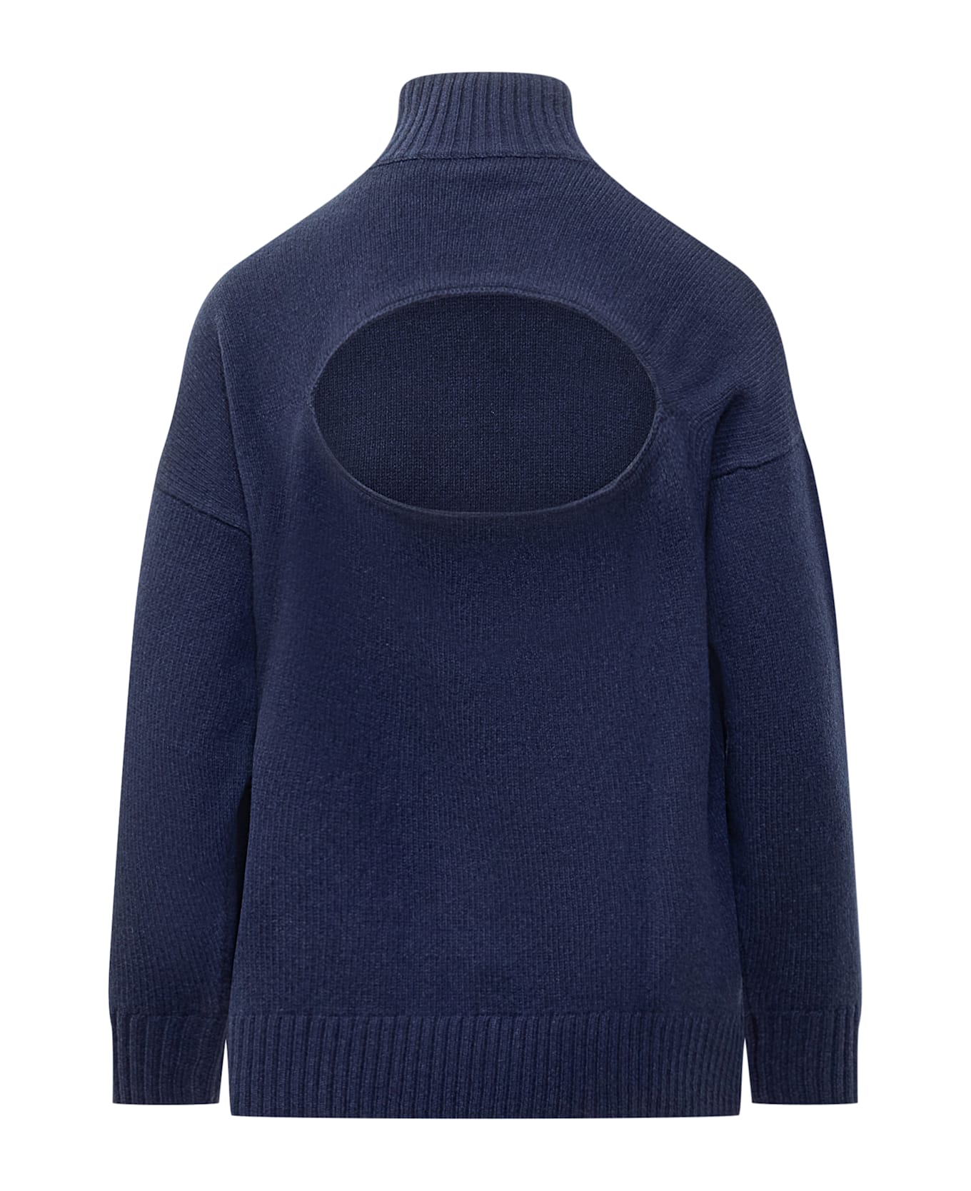 Victoria Beckham High Neck Sweater - NAVY