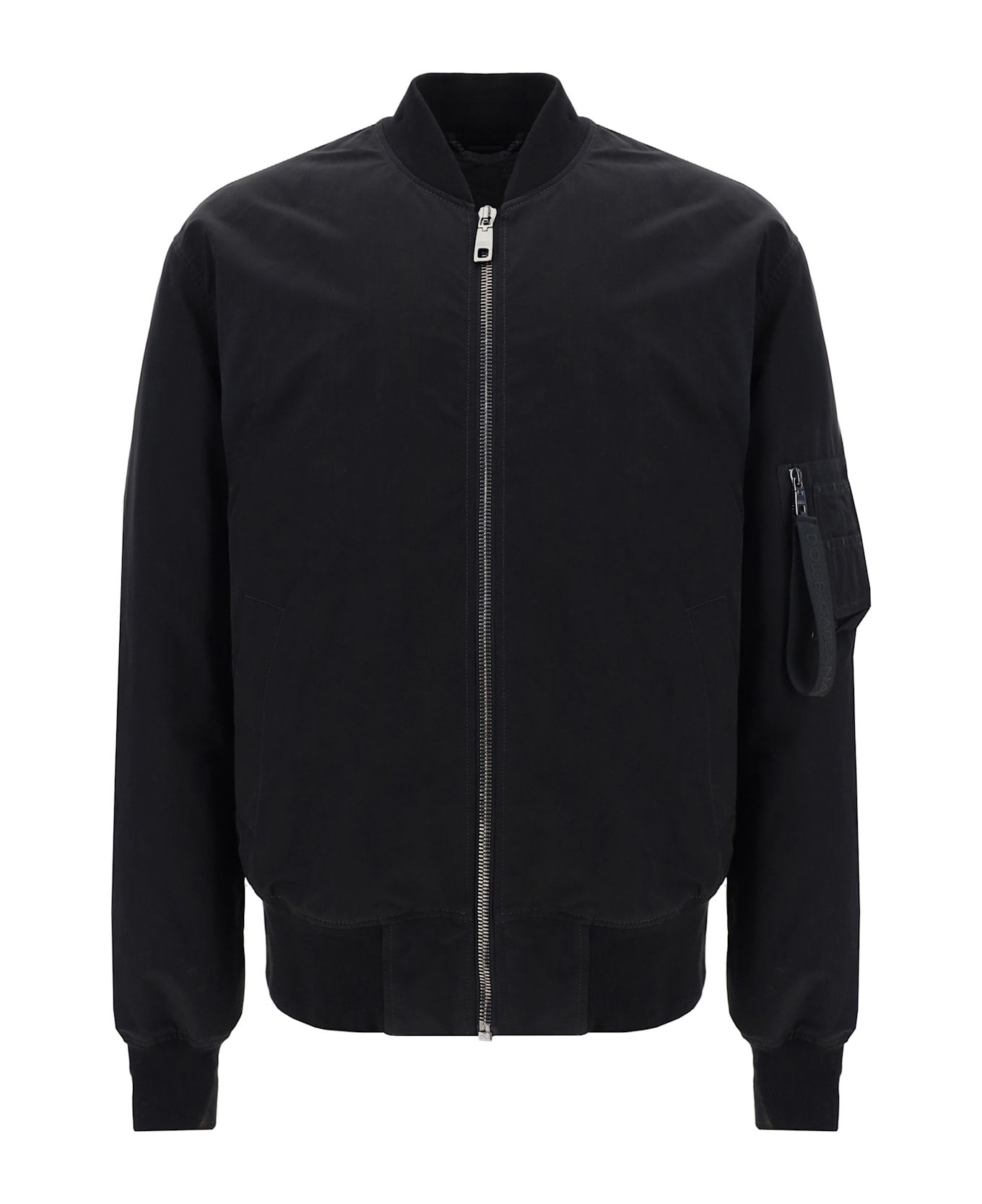 Dolce & Gabbana Bomber Jacket In Technical Fabric - black