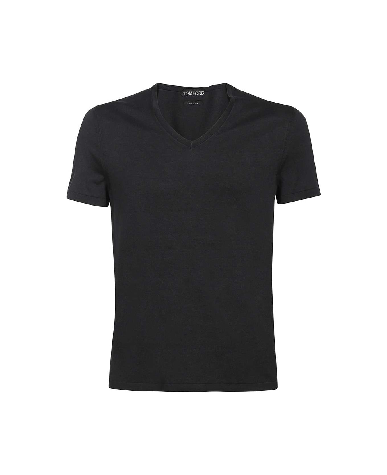 Tom Ford Silk-cotton Blend T-shirt - black シャツ
