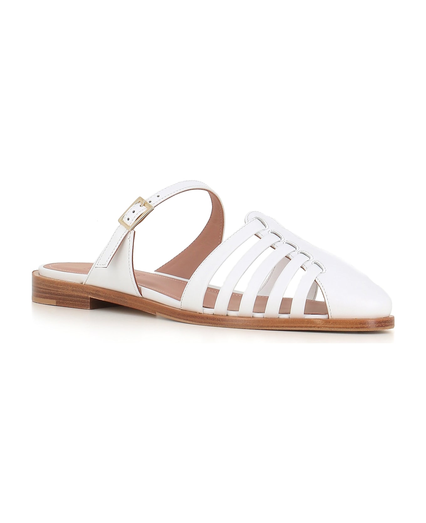 Malone Souliers Fisherman Sabot Eleonora 10-3 - White