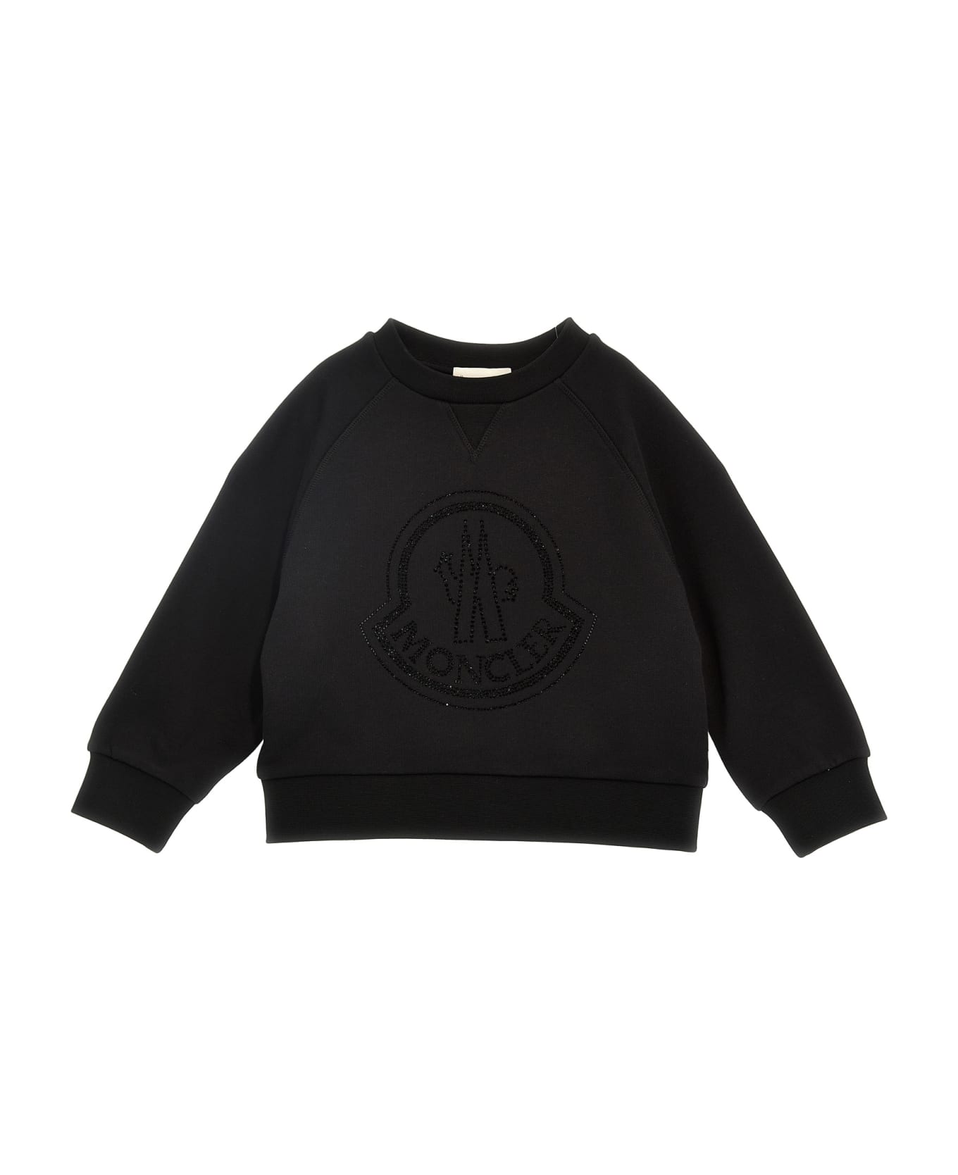 Moncler Rhinestone Logo Sweatshirt - Black  
