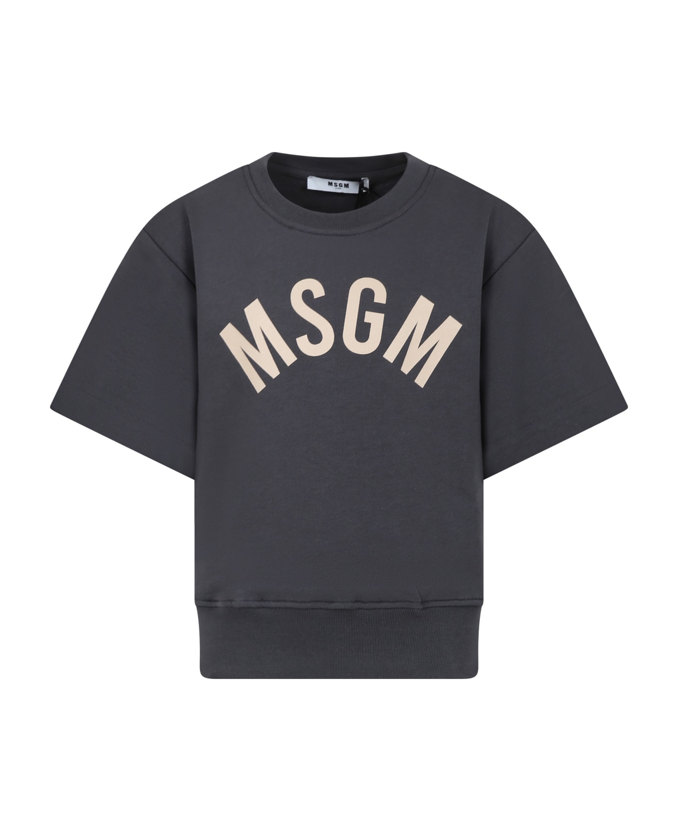 MSGM Grey Sweatshirt For Boy With Logo