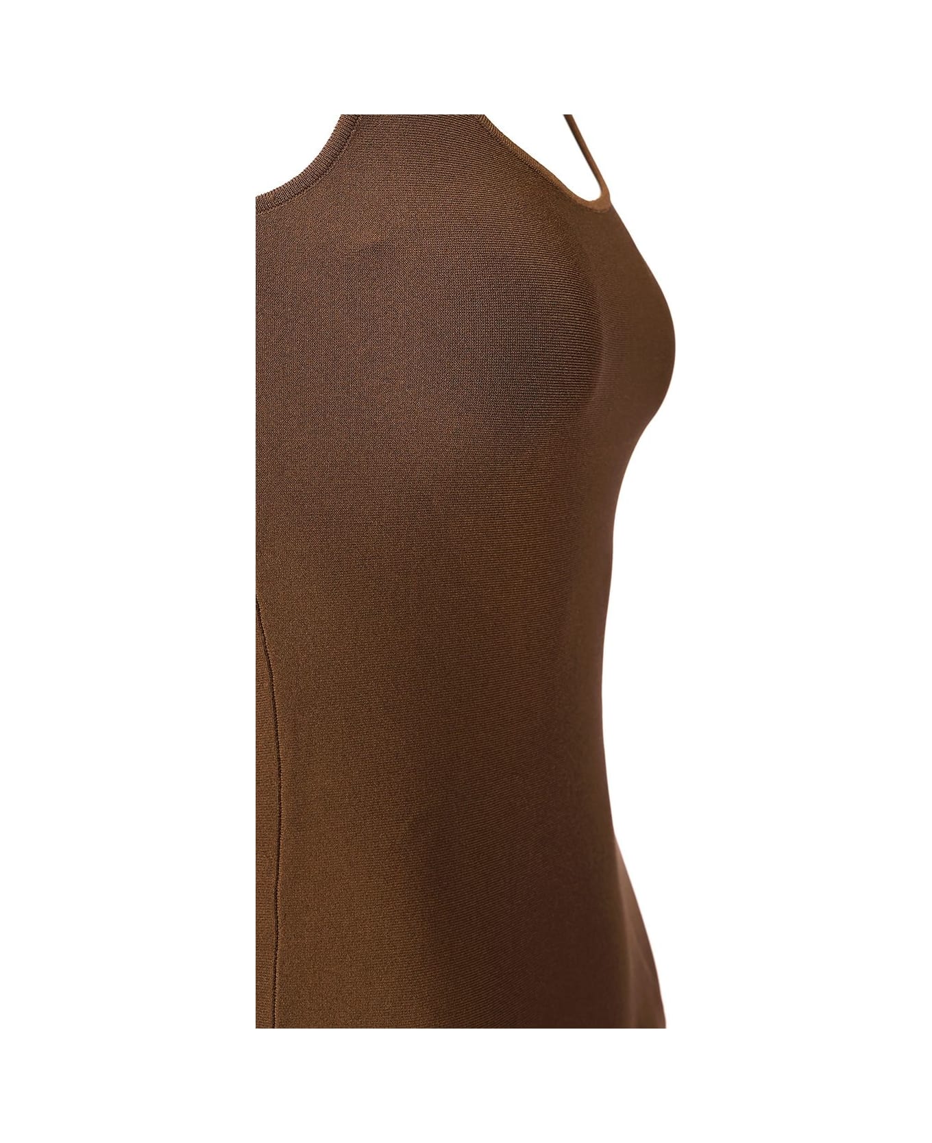 Fendi Dress Sheer Viscose Knit - Brown