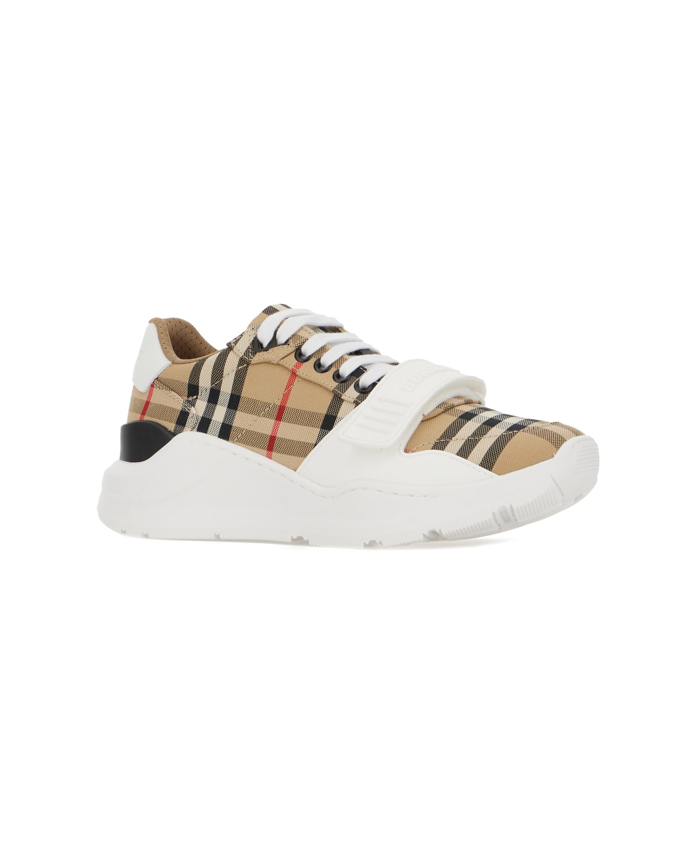 Burberry Multicolor Leather And Fabric Sneakers - A7028