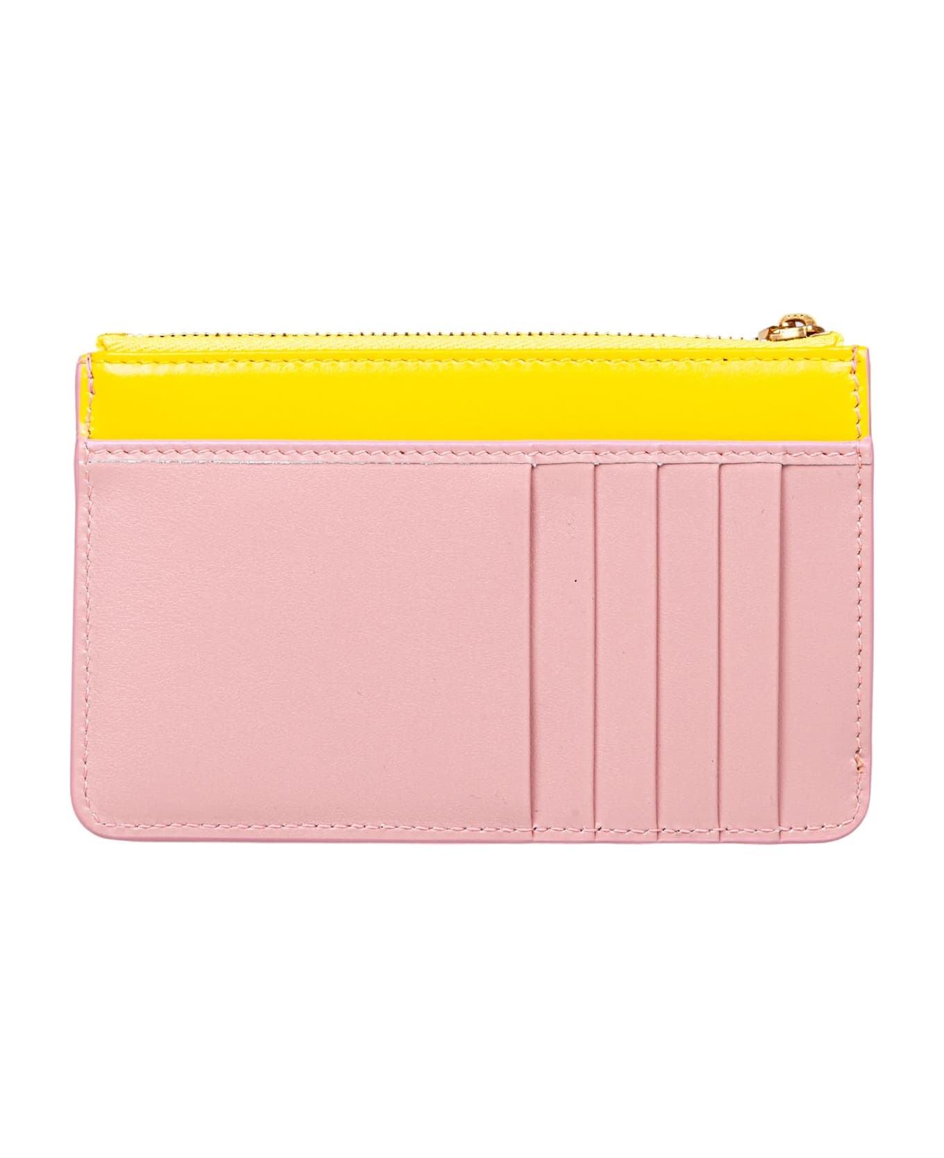 Dolce 
Gabbana Leather Card Holder Color Yellow And Pink - Pink/yellow