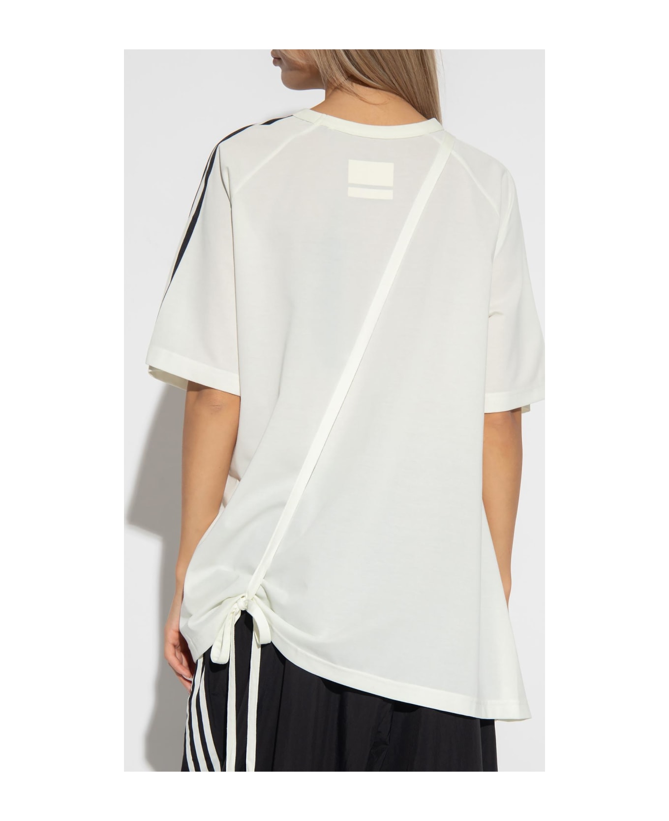 Y-3 T-shirt With Tie Detail - White