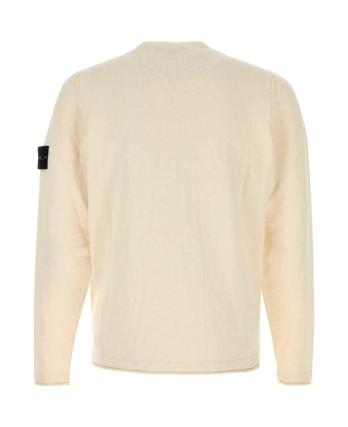 Stone Island Ivory Cotton Blend Sweater - MULTI ニットウェア