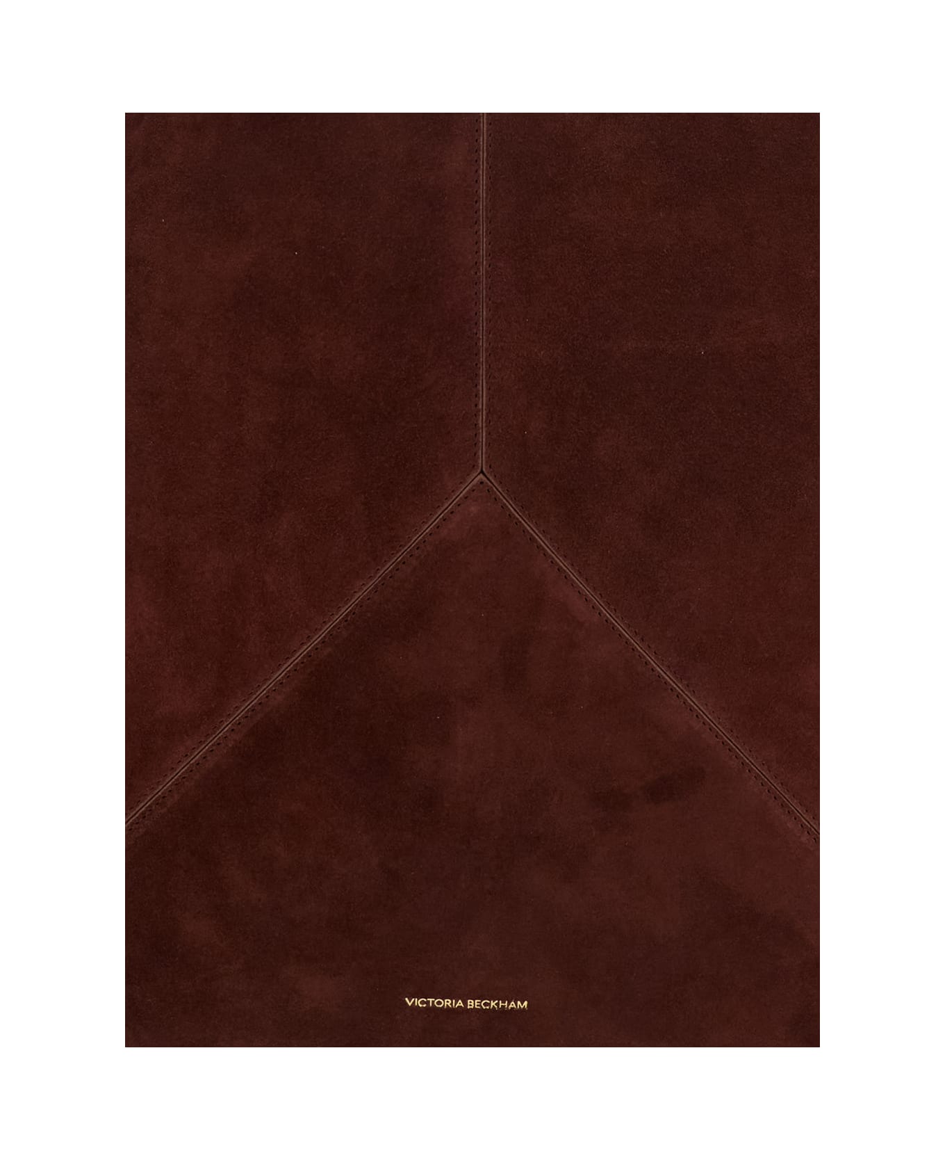 Victoria Beckham 
victoria
 Brown Shoulder Bag With Embossed Logo Lettering On The Front And Two Top Handles In Leather Woman - Brown