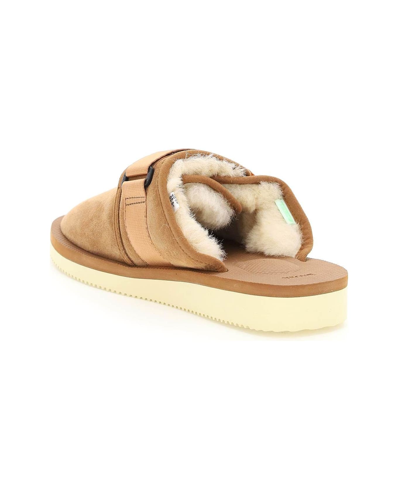 SUICOKE Zavo Suede Sabot With Shearling - BROWN その他各種シューズ