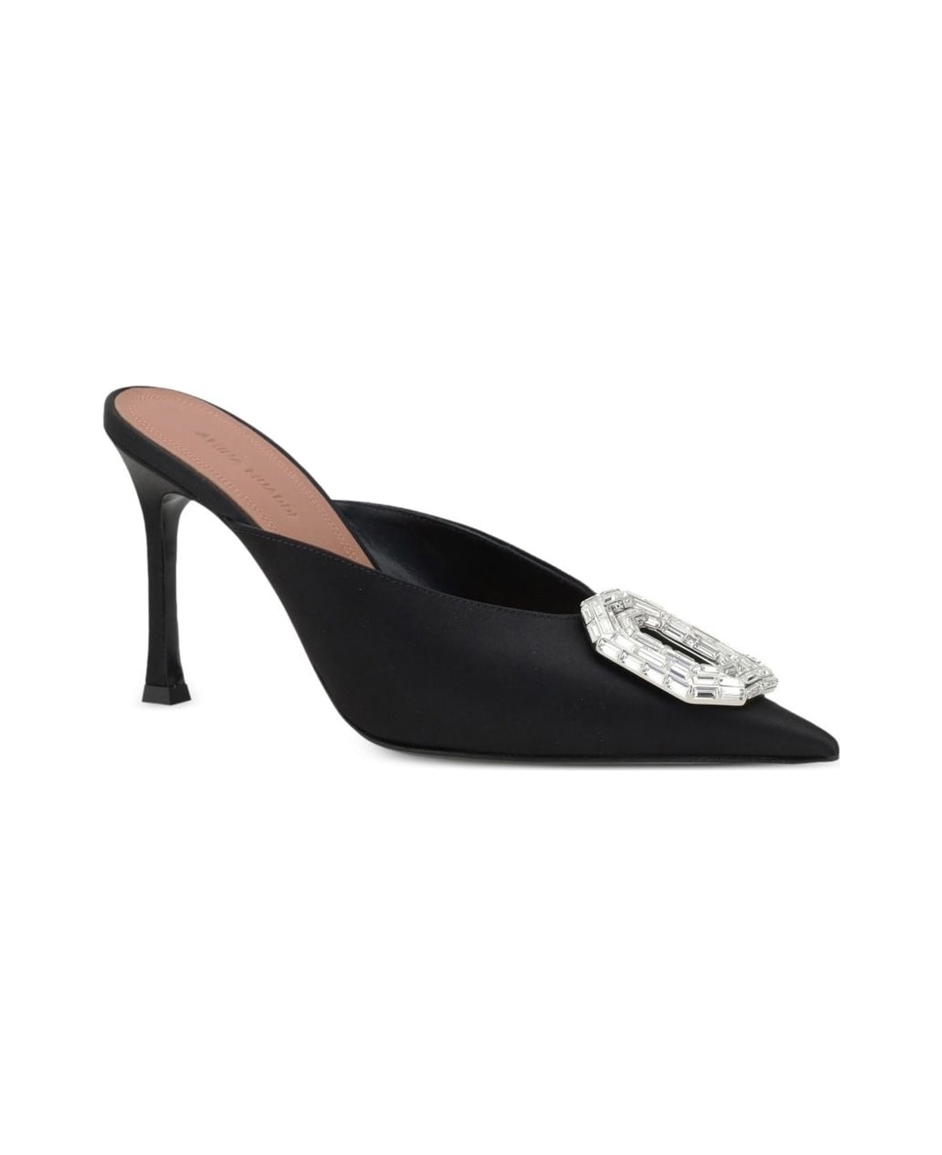 Amina Muaddi Camelia 90 Mules - Black