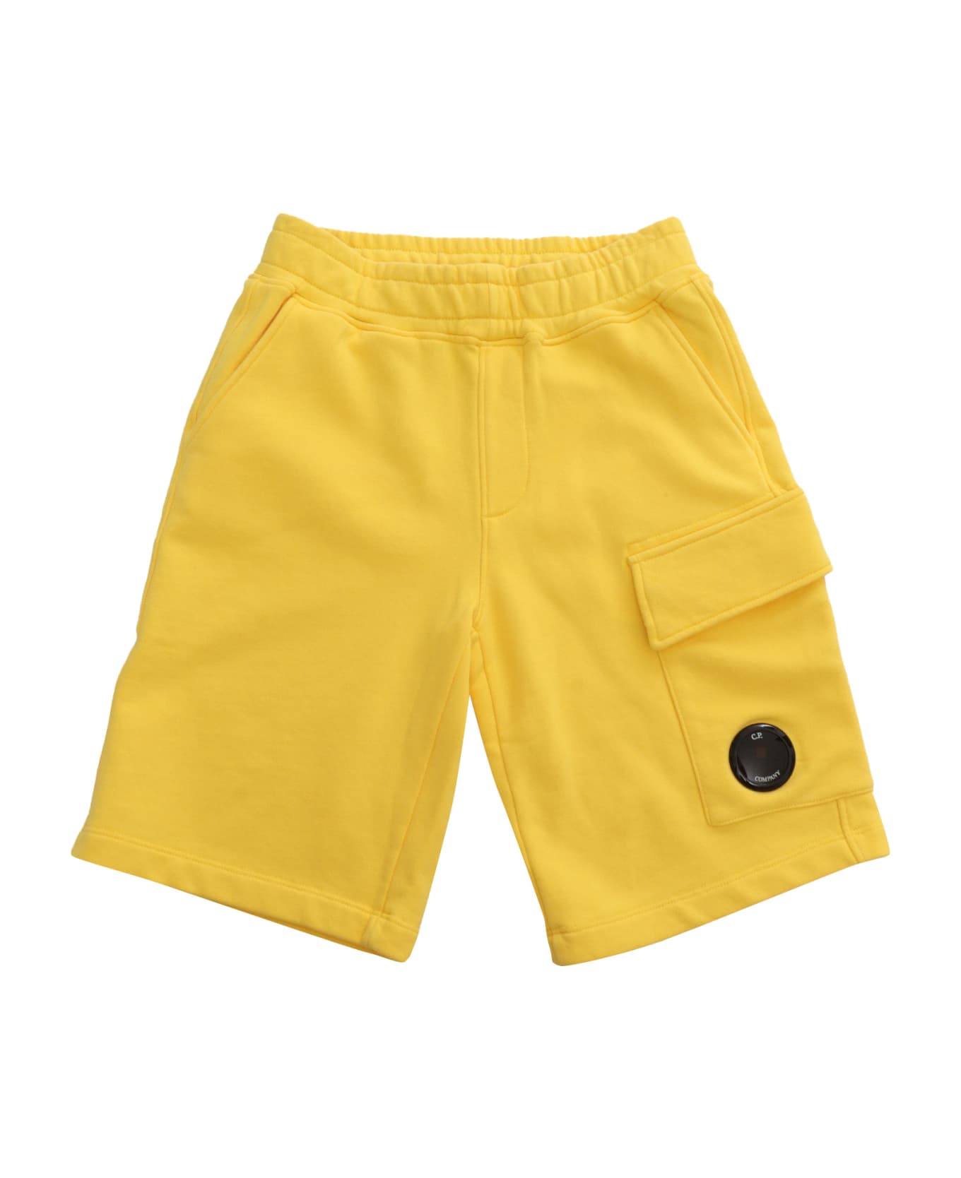 C.P. Company Undersixteen Yellow Fleece Shorts - YELLOW