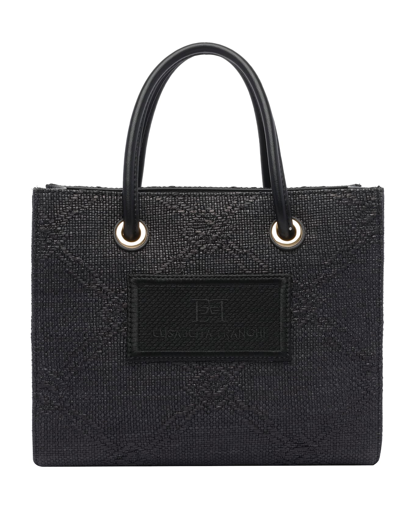 Elisabetta Franchi Logo Tote Bag - Black