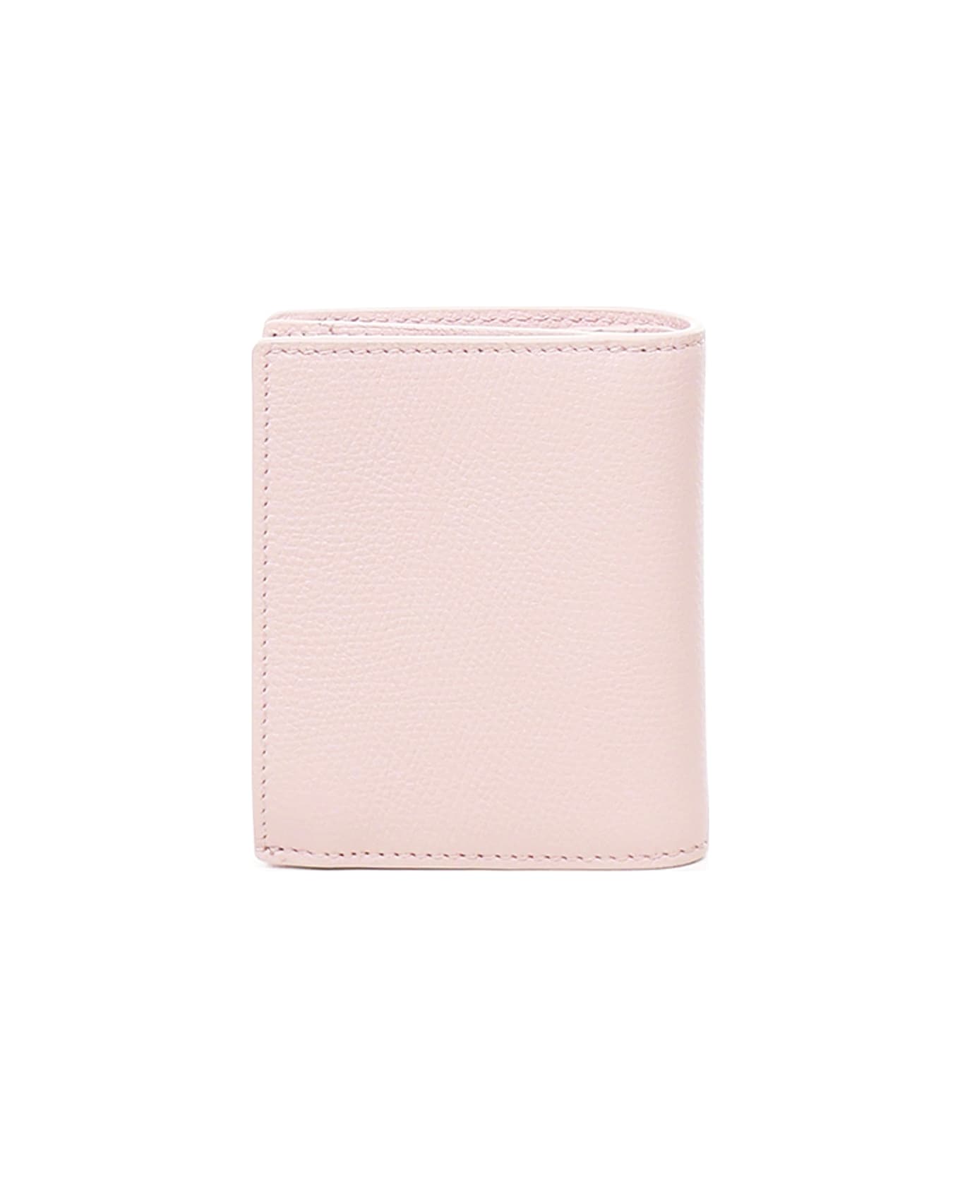 Valentino Garavani Leather Wallet With Logo - ROSE QUARTZ