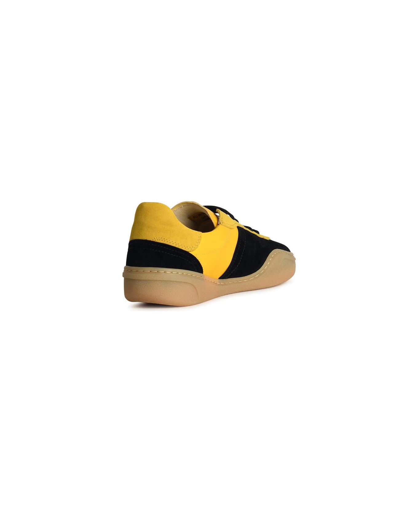 Acne Studios 'bars' Yellow Leather Sneakers - Yellow