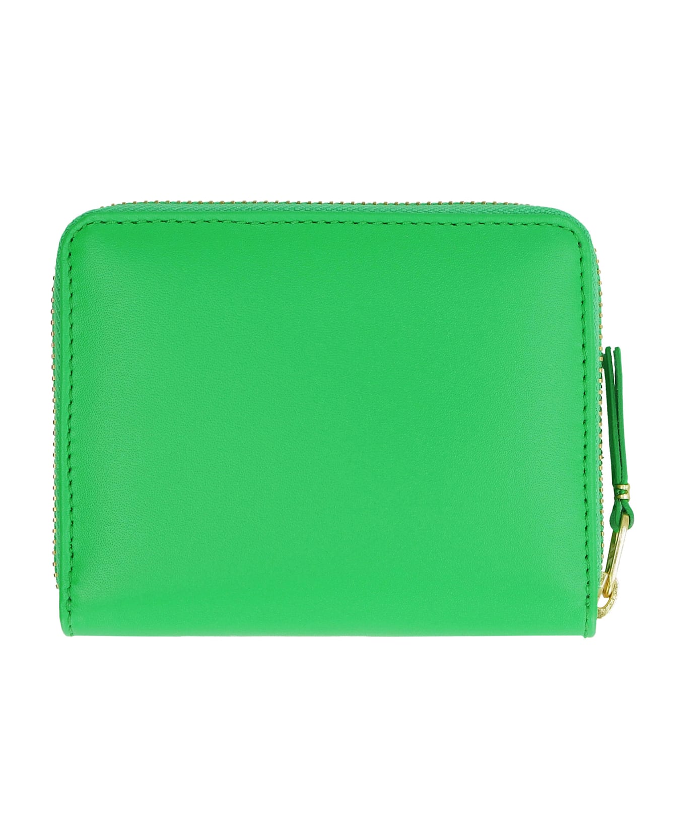 Comme des Garçons Wallet Leather Ziparound Card Holder - green
