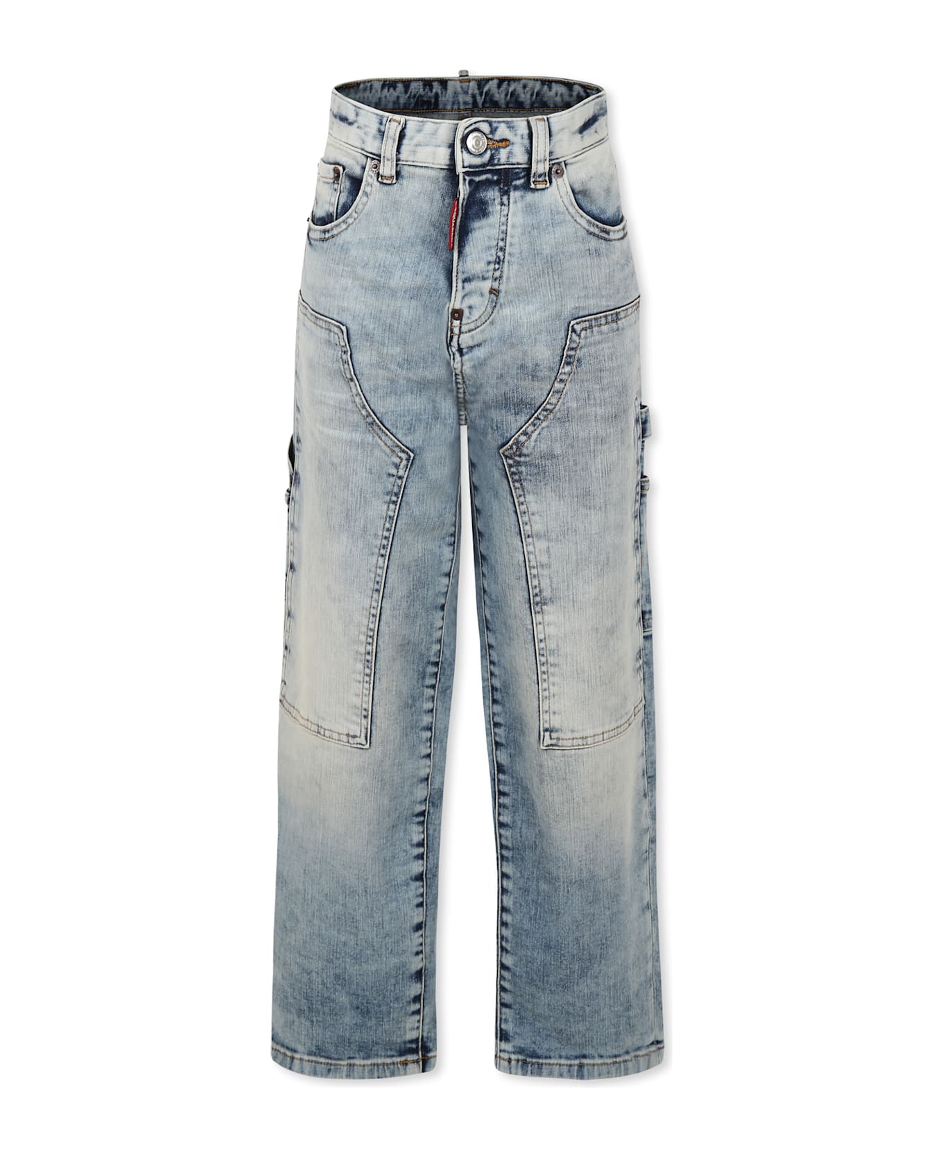 Dsquared2 Denim Jeans For Boy With Logo - Denim