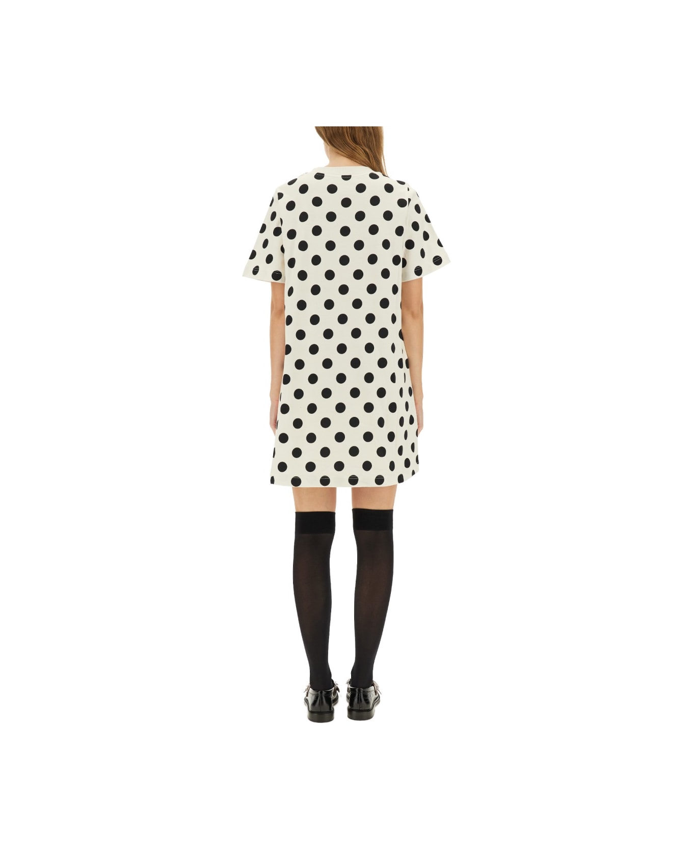 Moschino "teddy Polka Dots" Dress - IVORY
