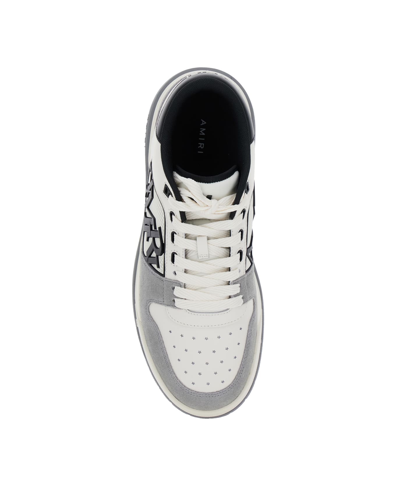 AMIRI Grey Low Top Sneakers With Logo Lettering In Tech Fabric And Leather Man - Multicolor