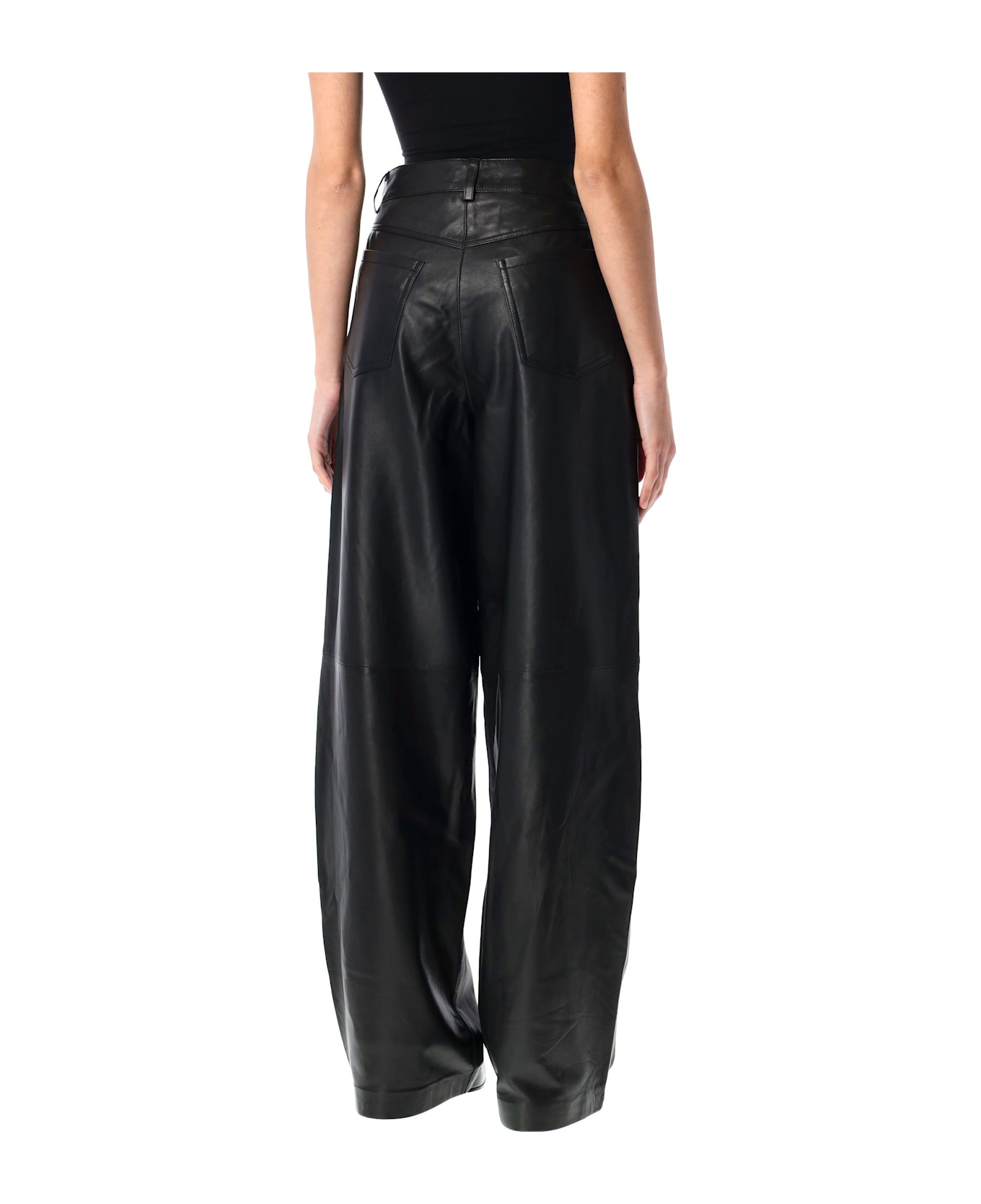 REMAIN Birger Christensen Cocoon Leather Pants - Nero