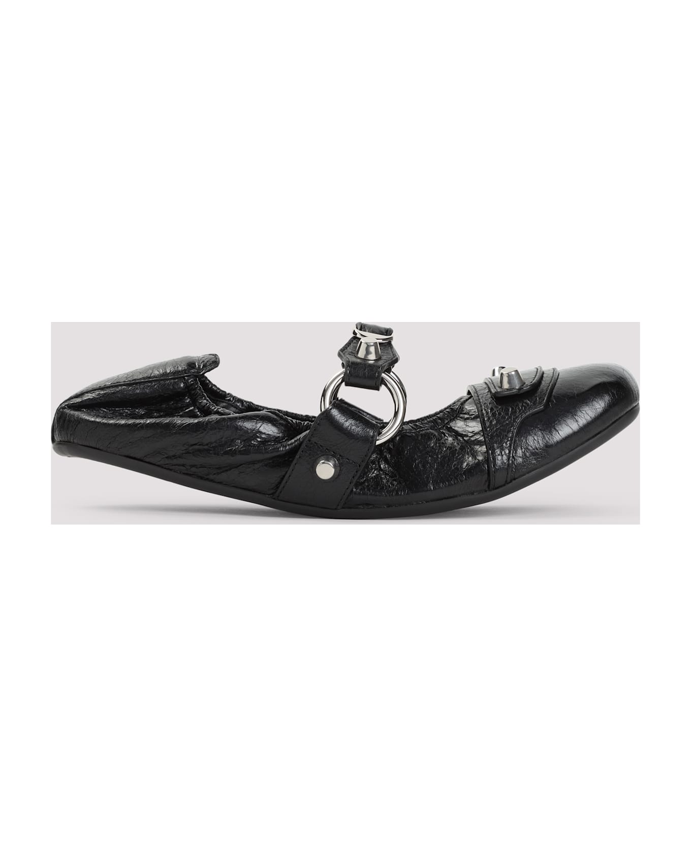 Balenciaga City Flat Sandals - Black Silver