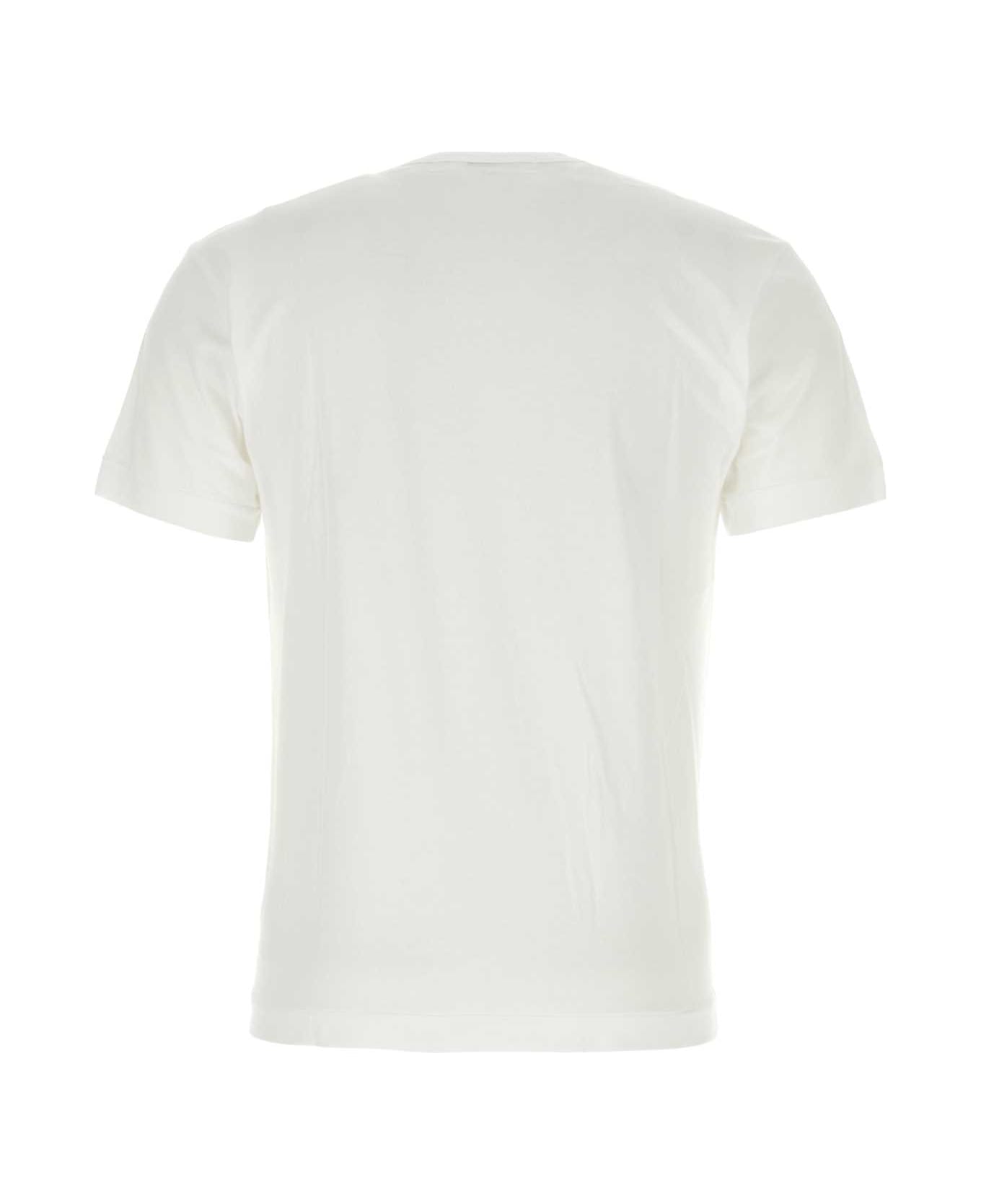 Comme des Garçons Play White Cotton T-shirt - WHITE シャツ