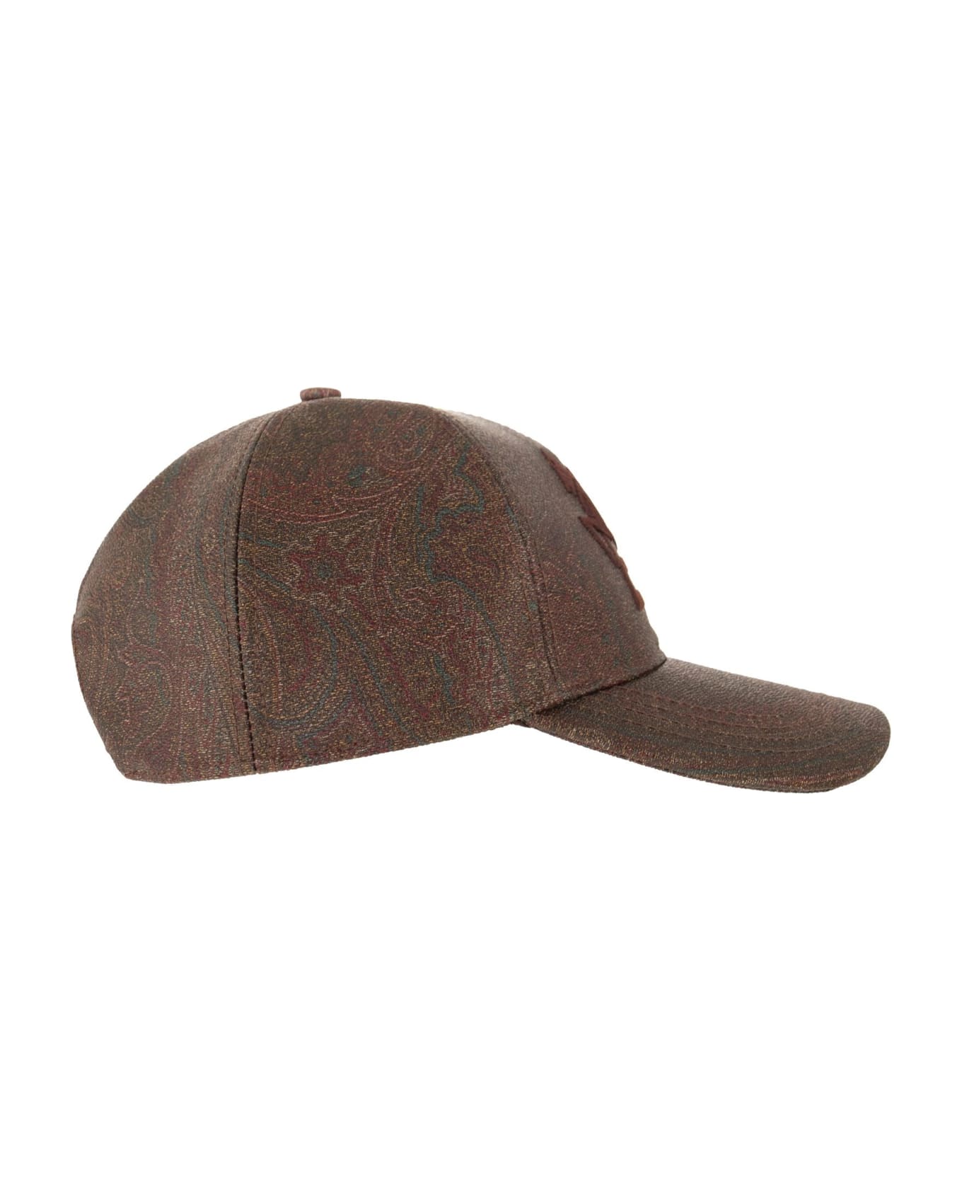Etro Baseball Cap With Logo - Brown 帽子