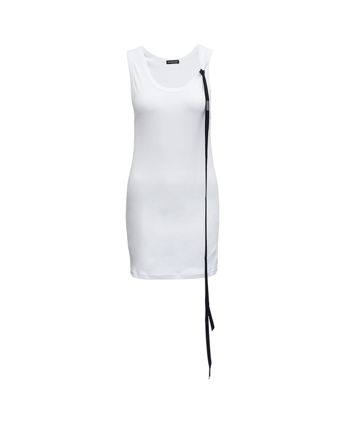 Ann Demeulemeester Sveva Top In White Ribbed Jersey - White