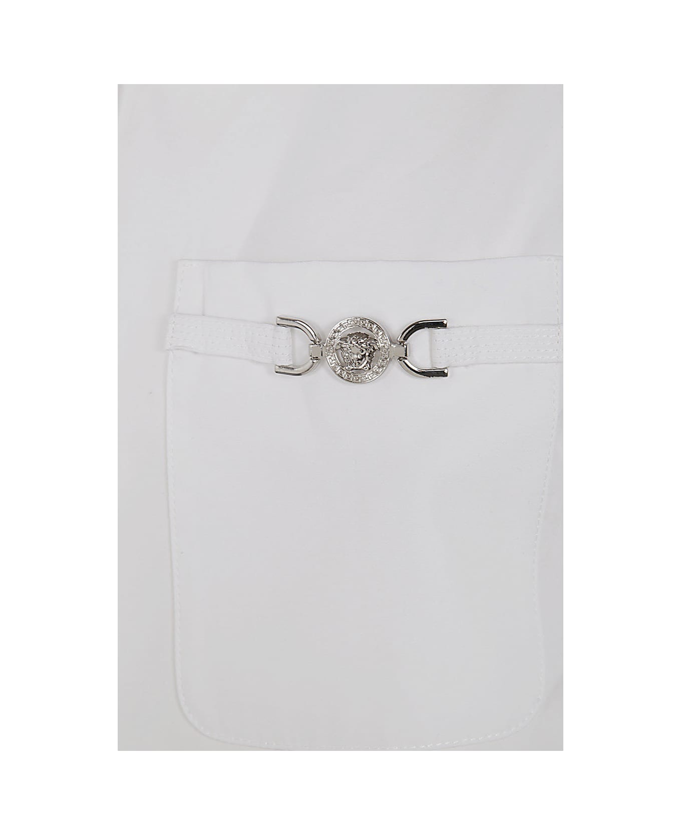 Versace Informal Shirt In Poplin Cotton - Optical White