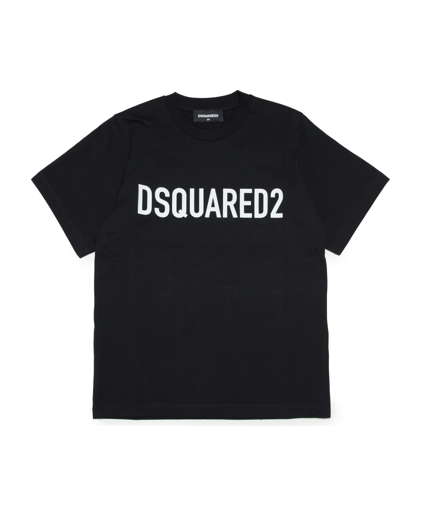 Dsquared2 D2t857u Slouch Fit-eco T-shirt Dsquared Black Organic Cotton T-shirt With Logo - Black