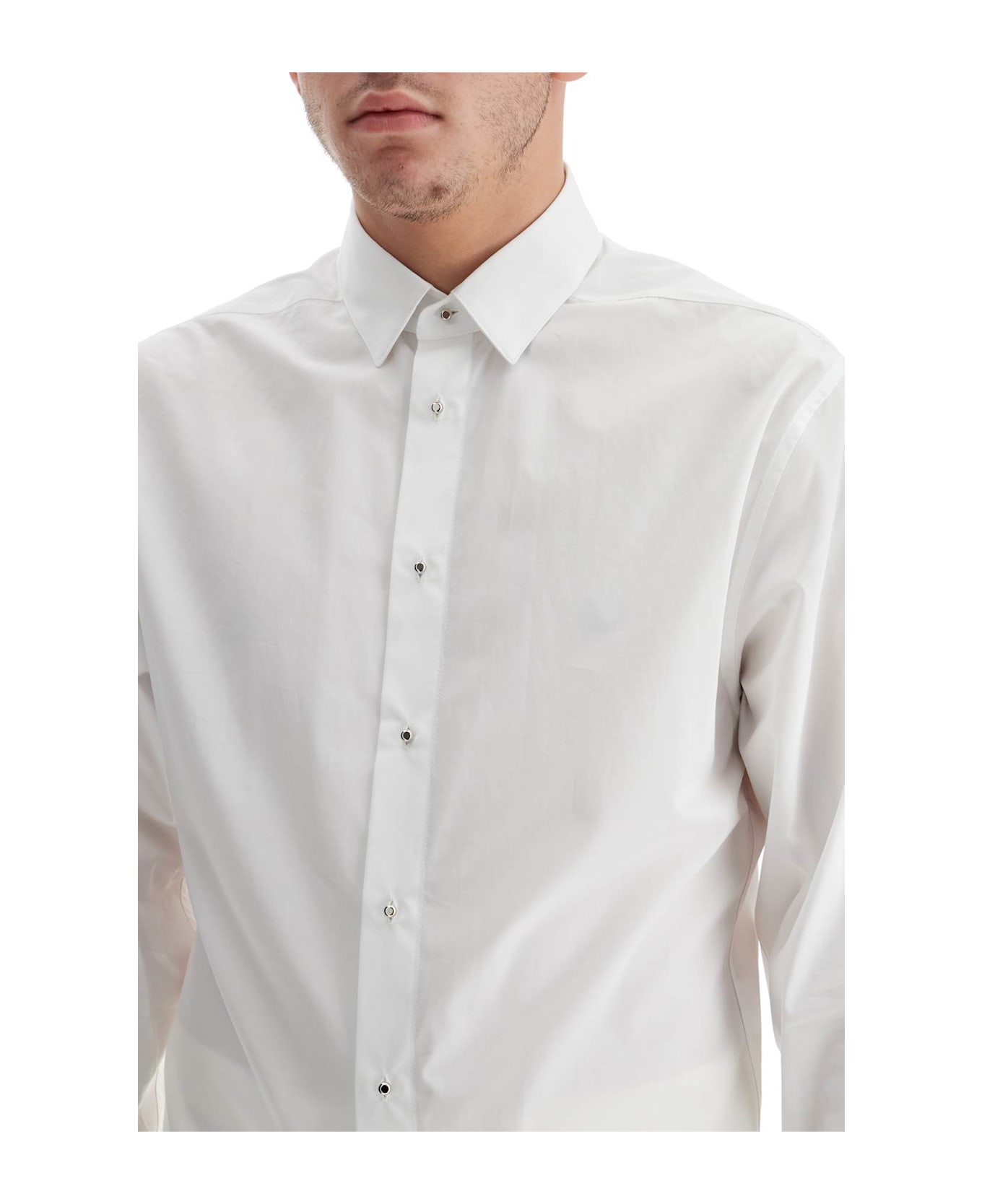 Mugler Poplin Shirt For Men - OFF WHITE (White)