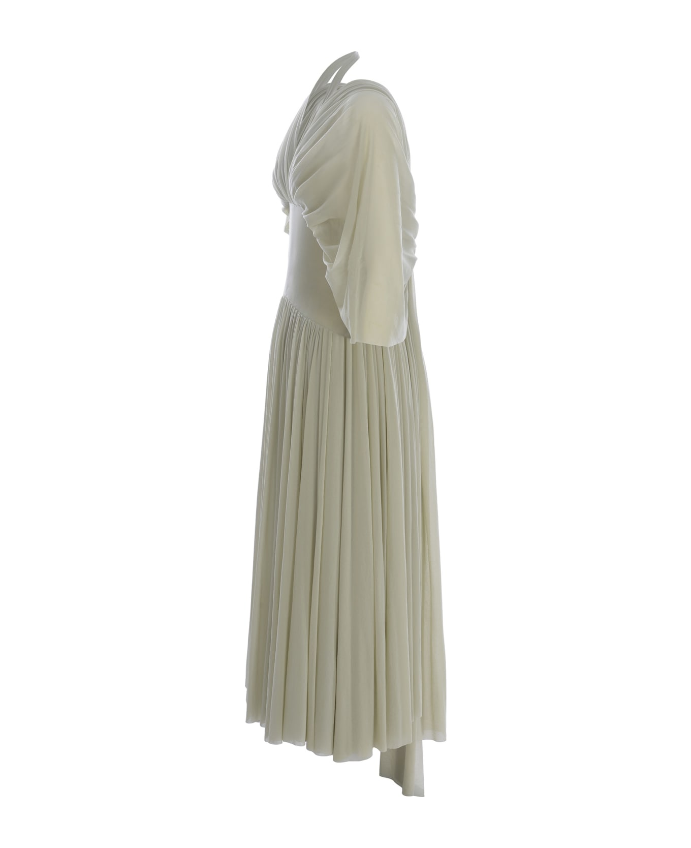 Philosophy di Lorenzo Serafini Dress Philosophy "cape" Made Of Stretch Tulle - Verde chiaro