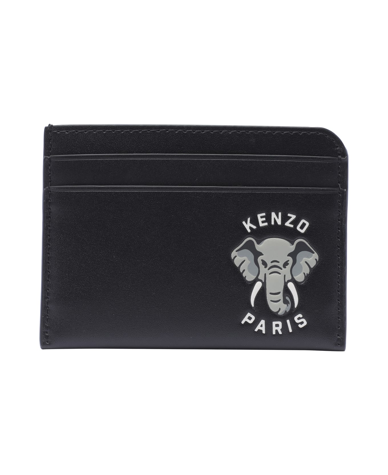 Kenzo Varsity Elephant Cards Holder - Black