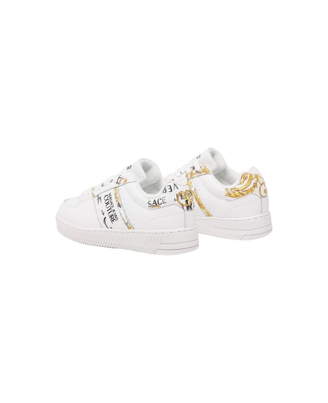 Versace Jeans Couture White Low Top Sneakers - White