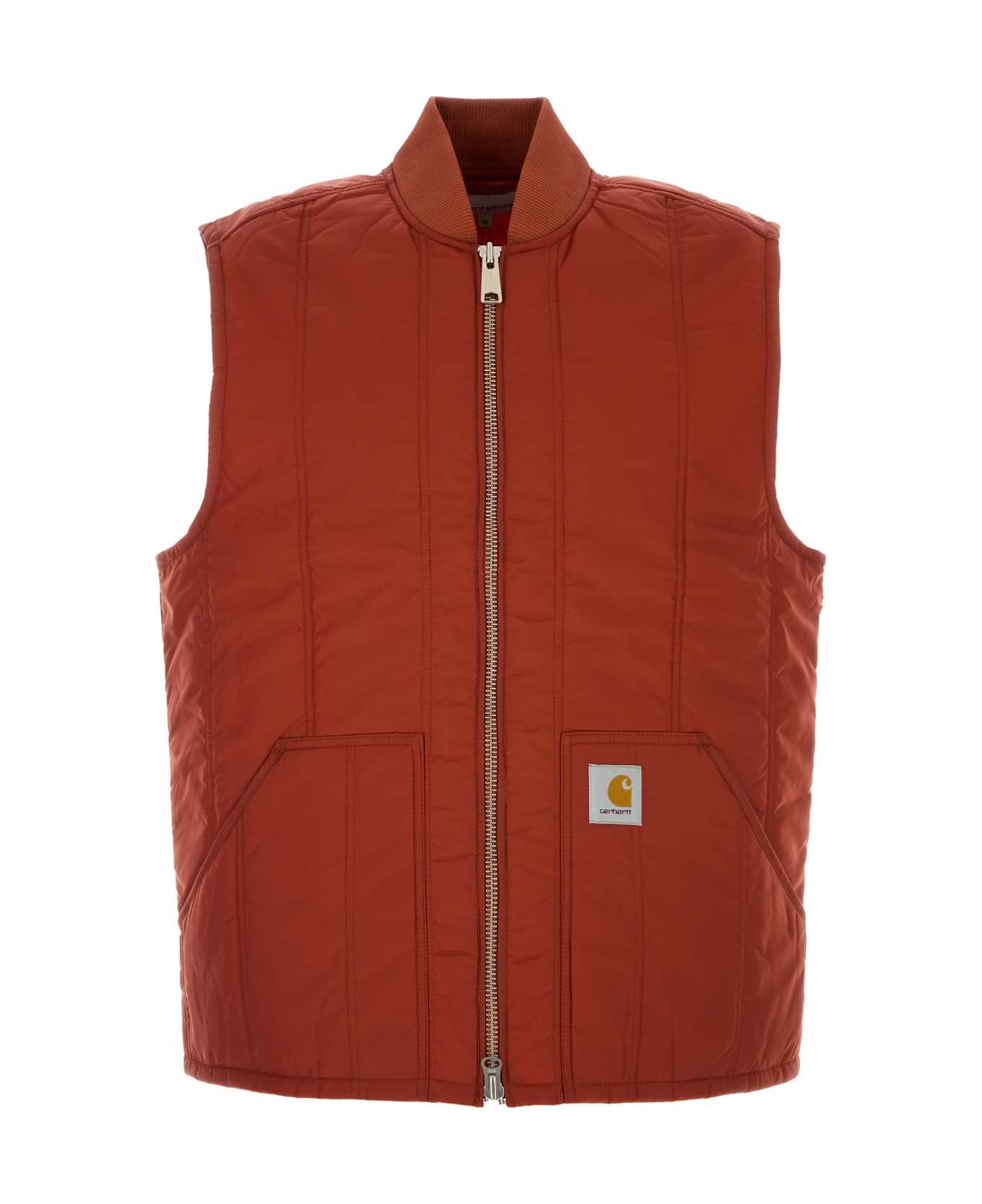 Carhartt Brick Nylon Lachlan Vest Liner - VERMILLION
