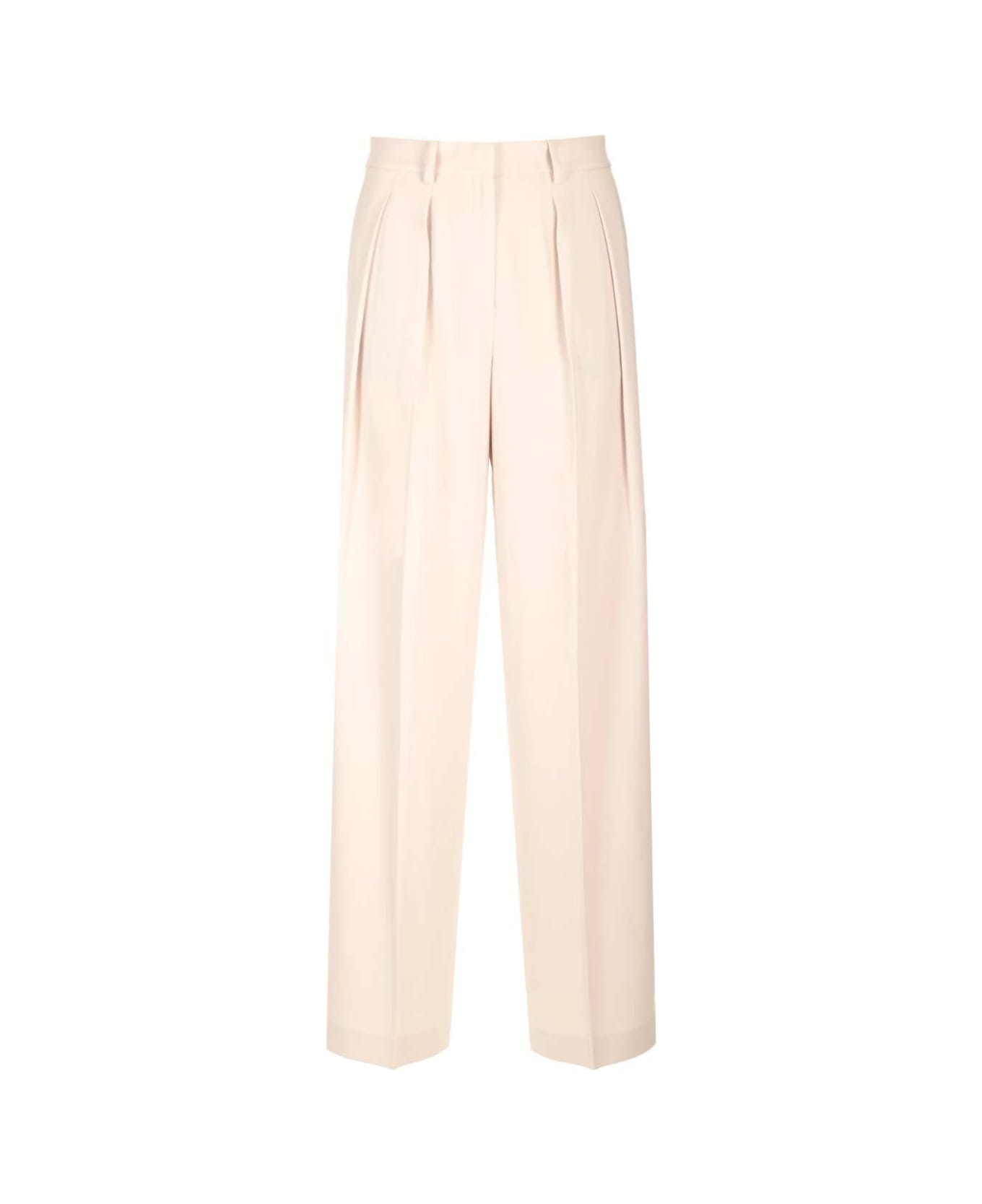 Theory Double-pleat Wide-leg Trousers - NEUTRALS ボトムス