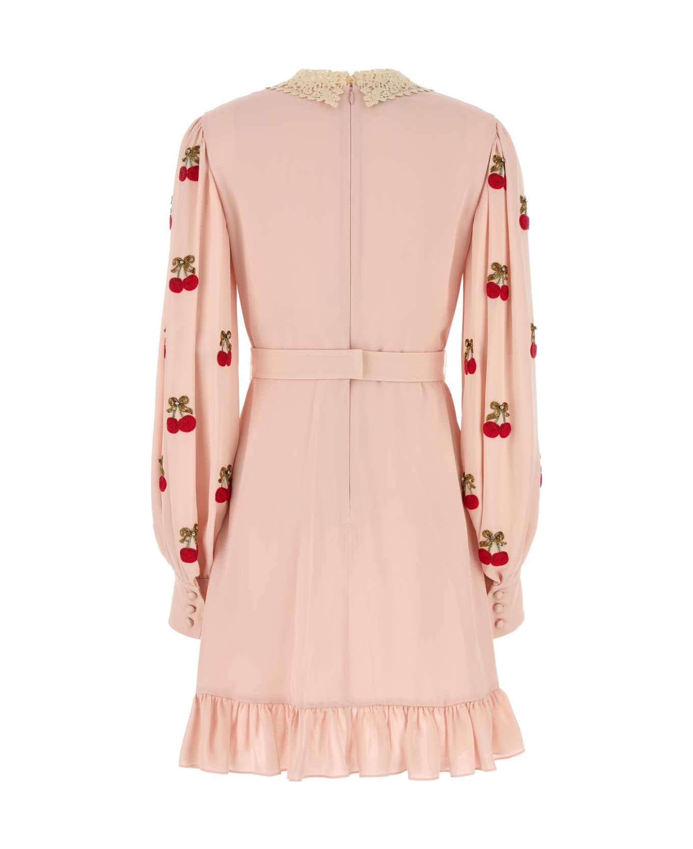 Valentino Garavani Pastel Pink Georgette Dress - SOFTPOUDRECHERRY