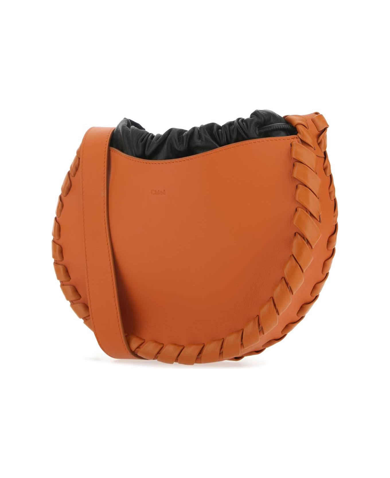 Chloé Dark Orange Leather Small Mate Crossbody Bag - 884
