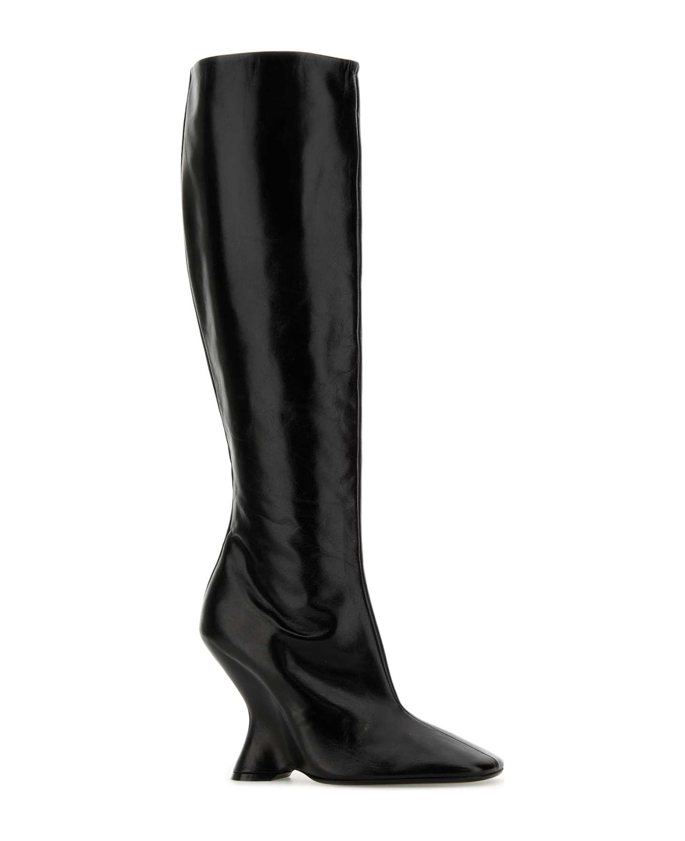 Dries Van Noten Black Leather Boots - Black